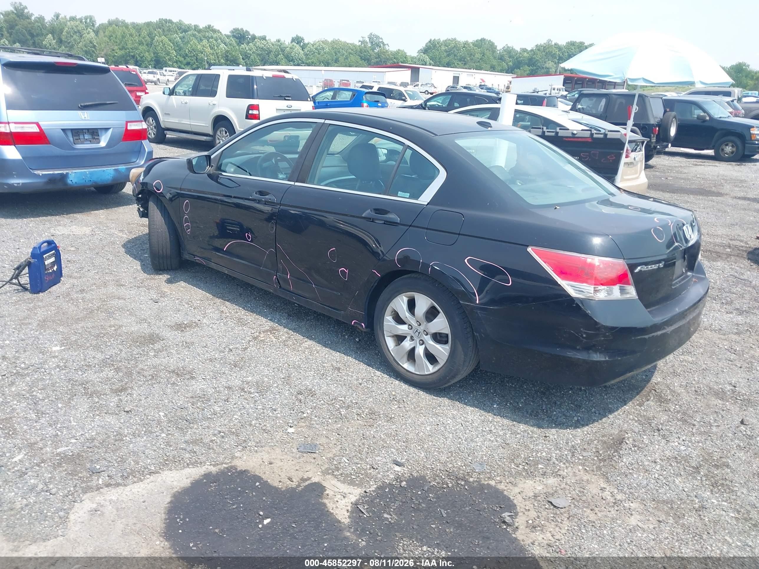 2009 Honda Accord 2.4 Ex-l Black vin: 1HGCP26889A184680