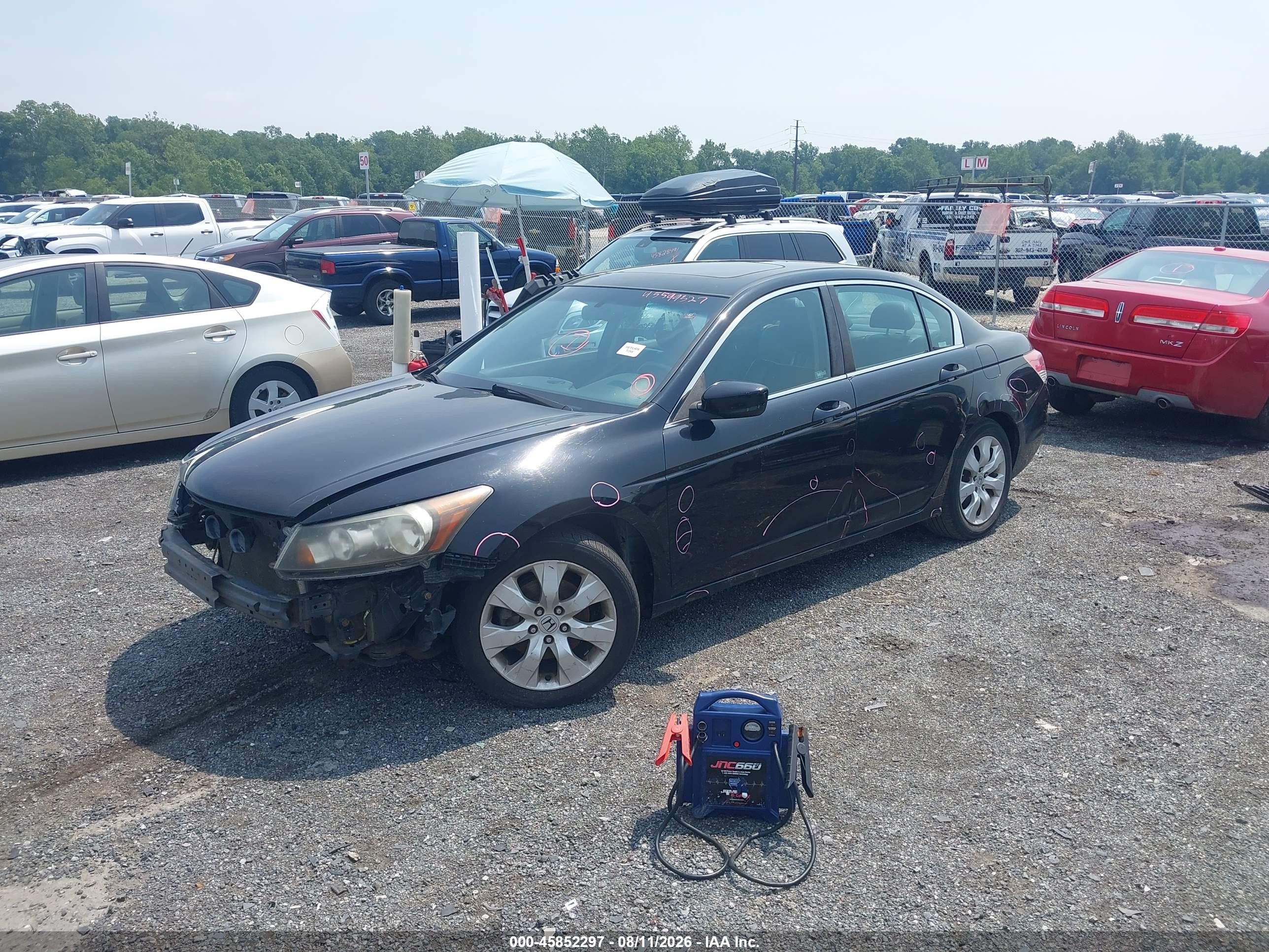 2009 Honda Accord 2.4 Ex-l Black vin: 1HGCP26889A184680