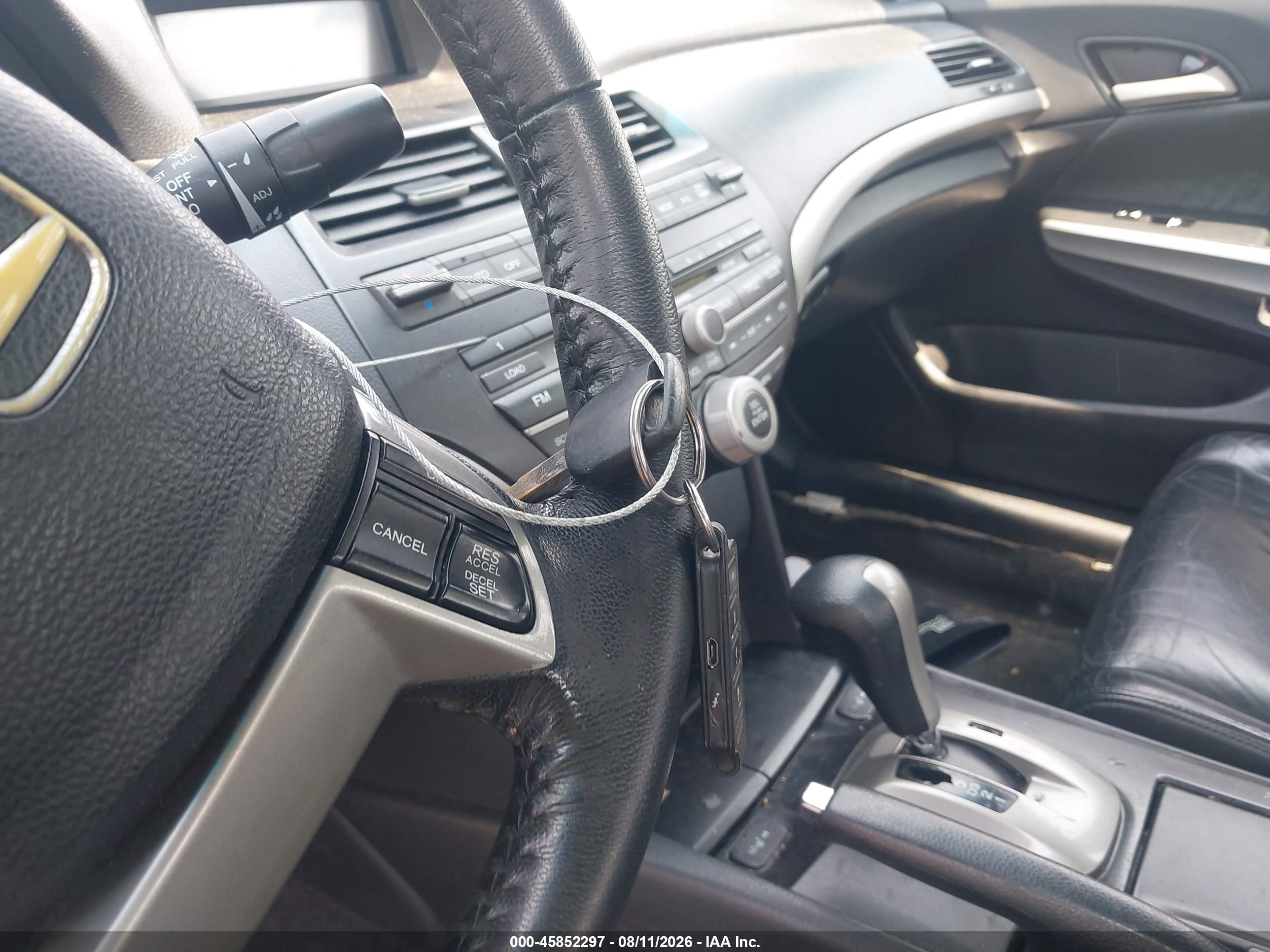 2009 Honda Accord 2.4 Ex-l Black vin: 1HGCP26889A184680