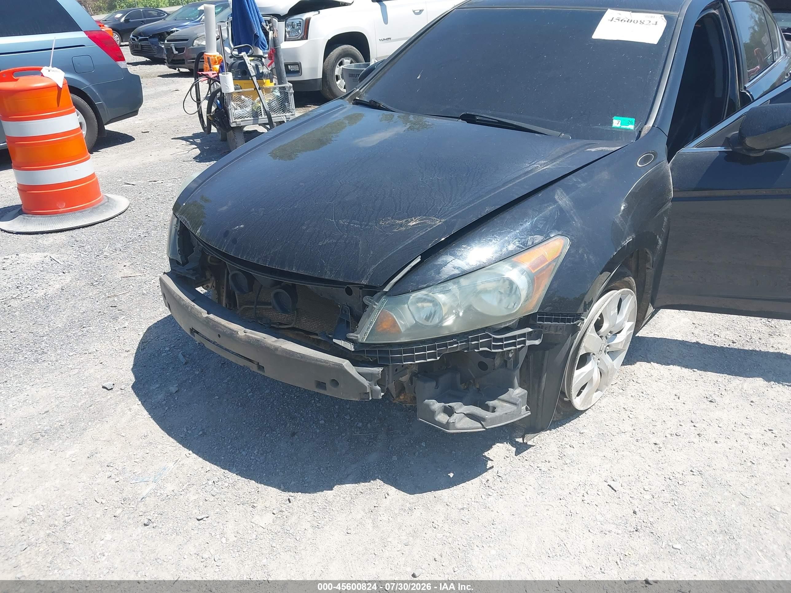 2008 Honda Accord 2.4 Ex-l Black vin: 1HGCP26898A072565