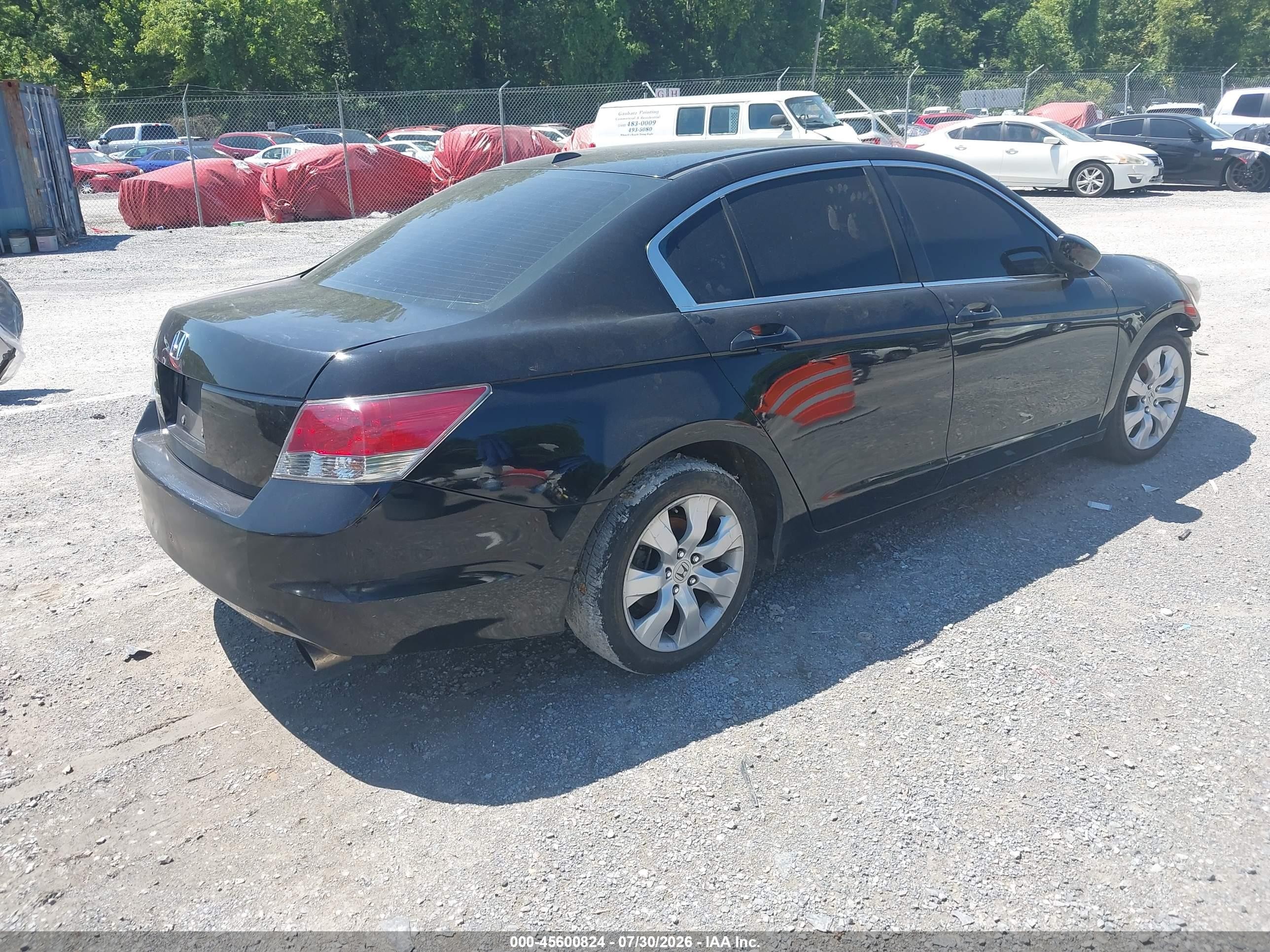 2008 Honda Accord 2.4 Ex-l Black vin: 1HGCP26898A072565