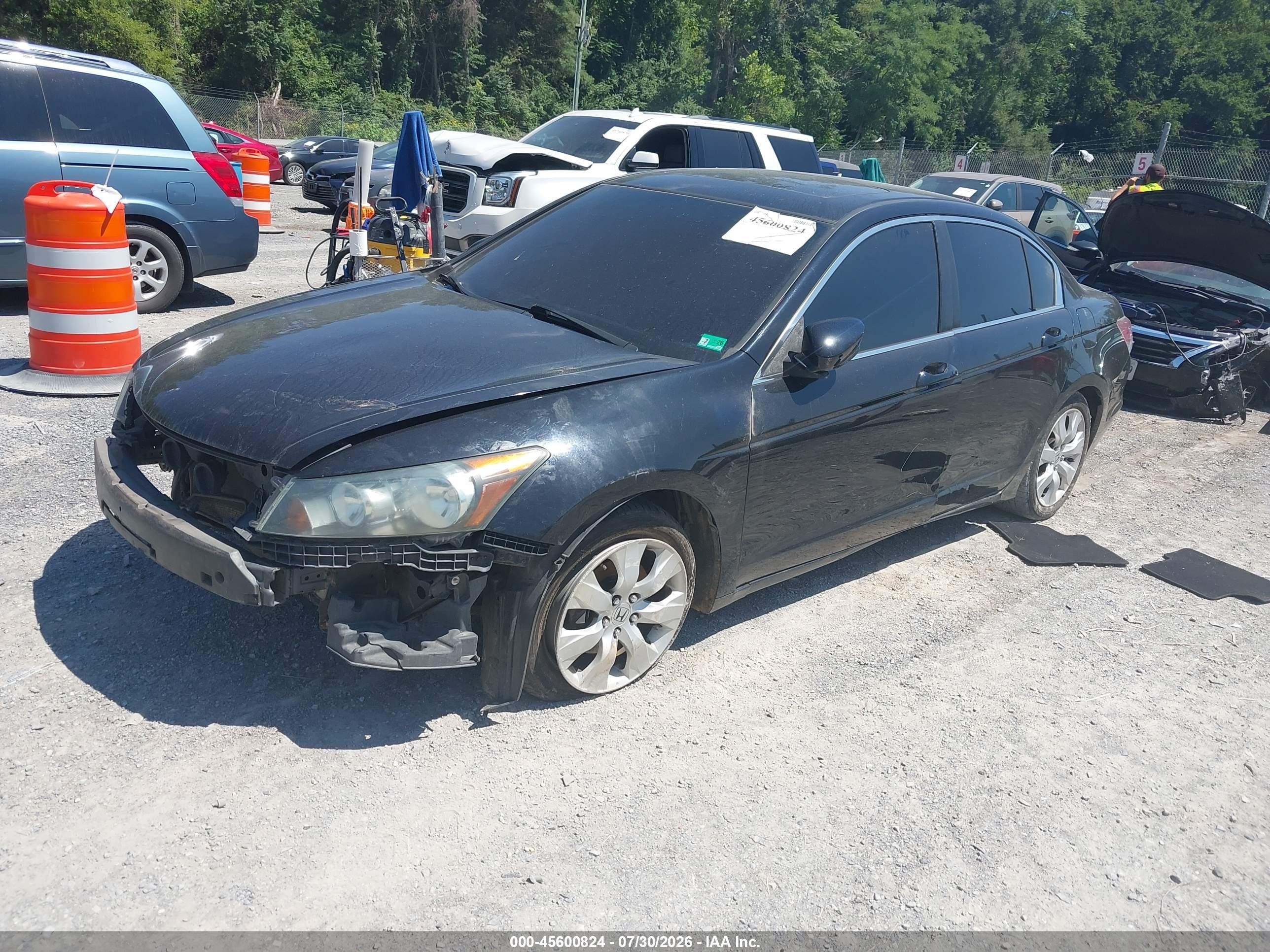 2008 Honda Accord 2.4 Ex-l Black vin: 1HGCP26898A072565