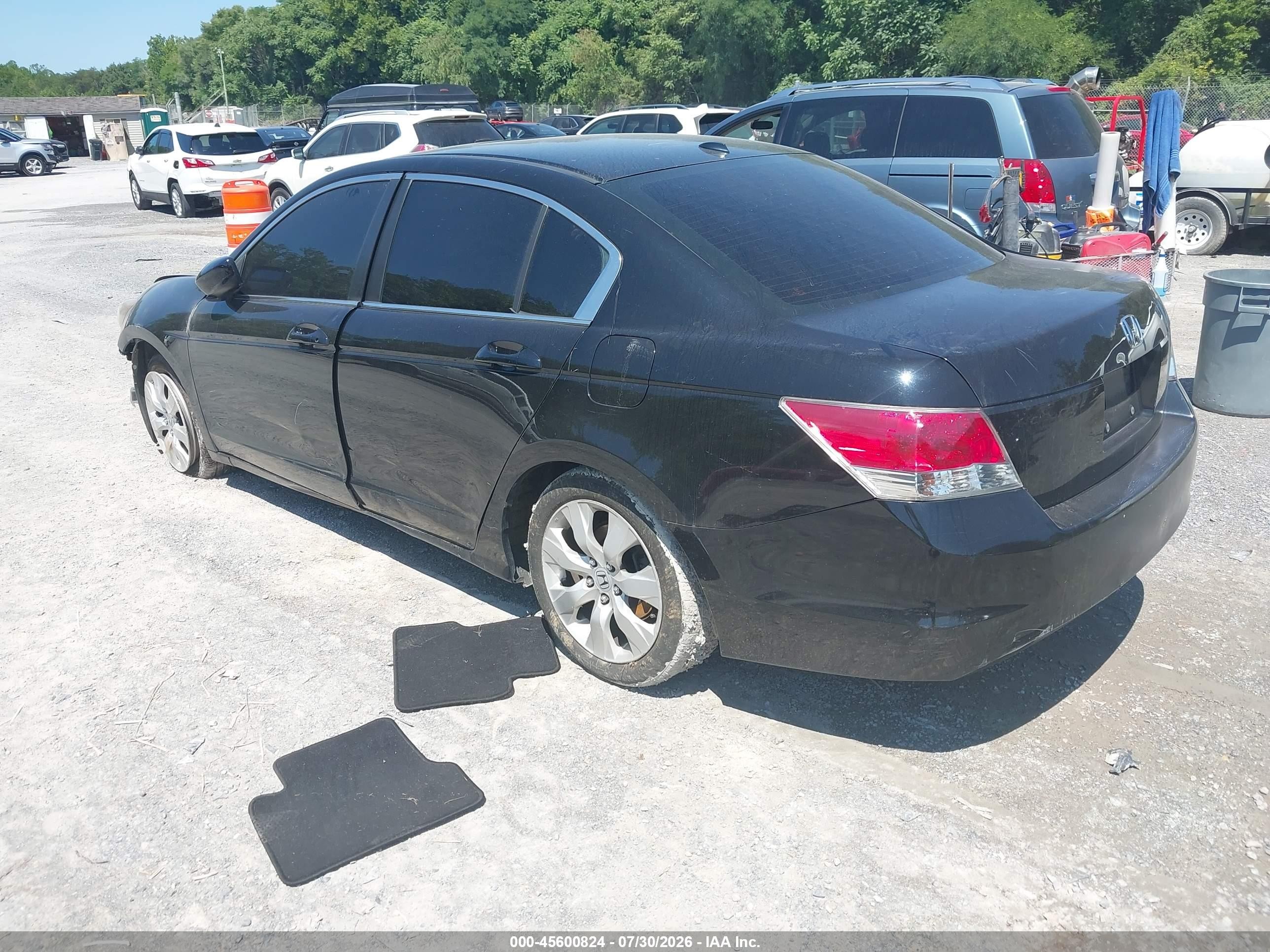 2008 Honda Accord 2.4 Ex-l Black vin: 1HGCP26898A072565