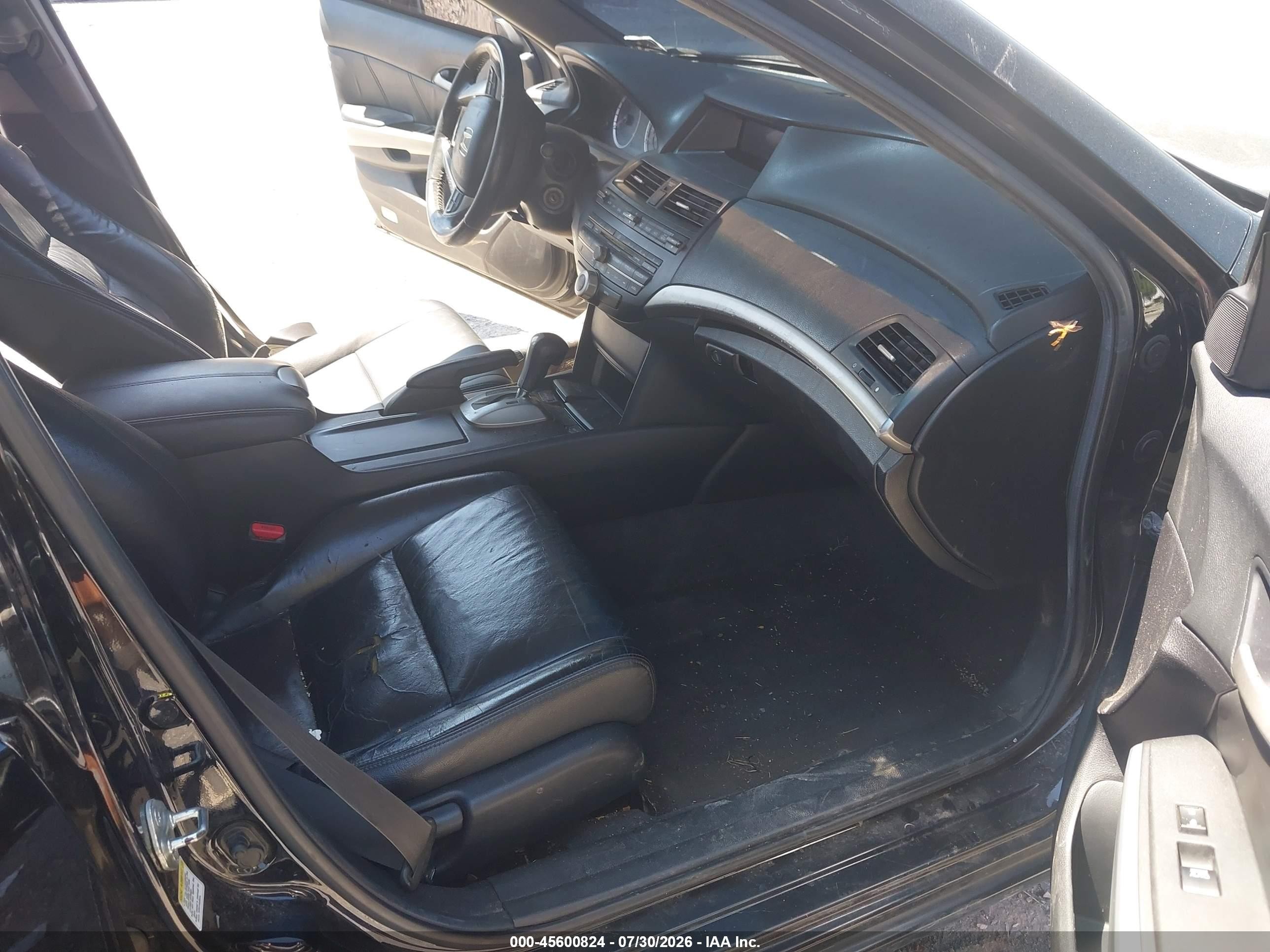 2008 Honda Accord 2.4 Ex-l Black vin: 1HGCP26898A072565