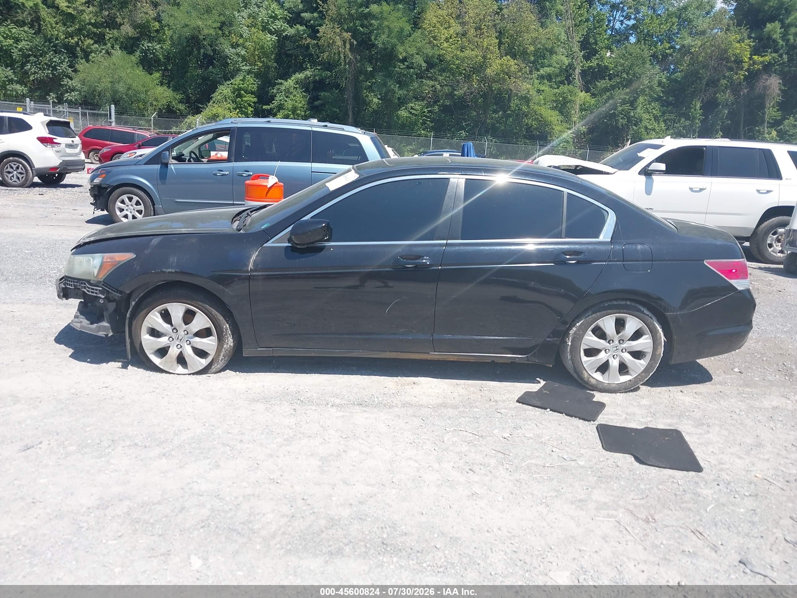 2008 Honda Accord 2.4 Ex-l Black vin: 1HGCP26898A072565