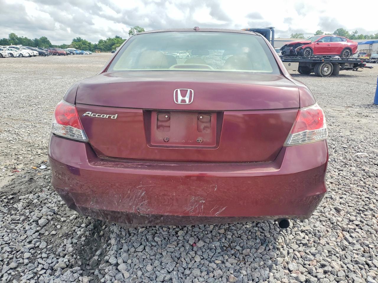 2008 Honda Accord Ex L Burgundy vin: 1HGCP26898A119061