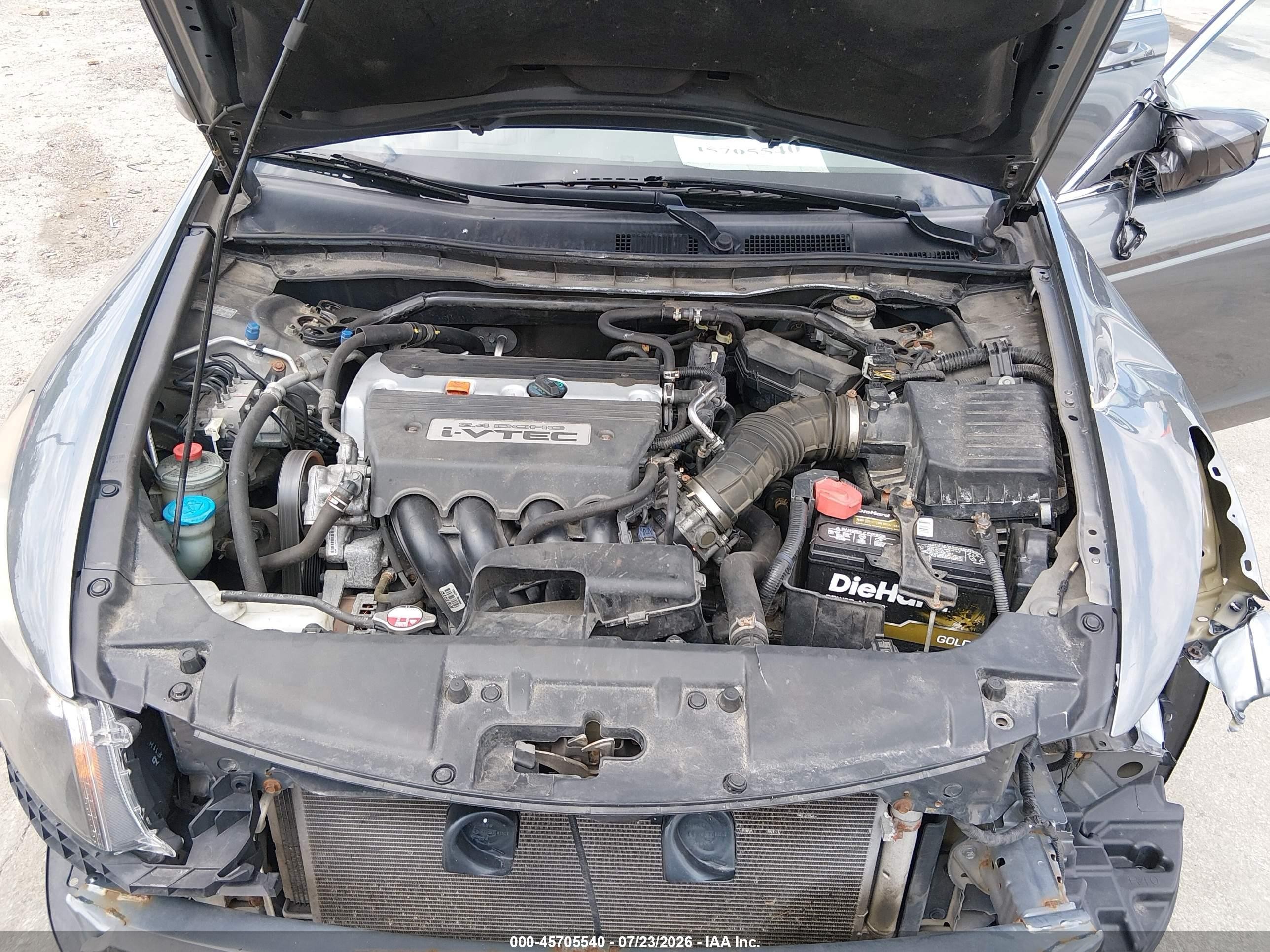 2008 Honda Accord 2.4 Ex-l Серый vin: 1HGCP26898A150956
