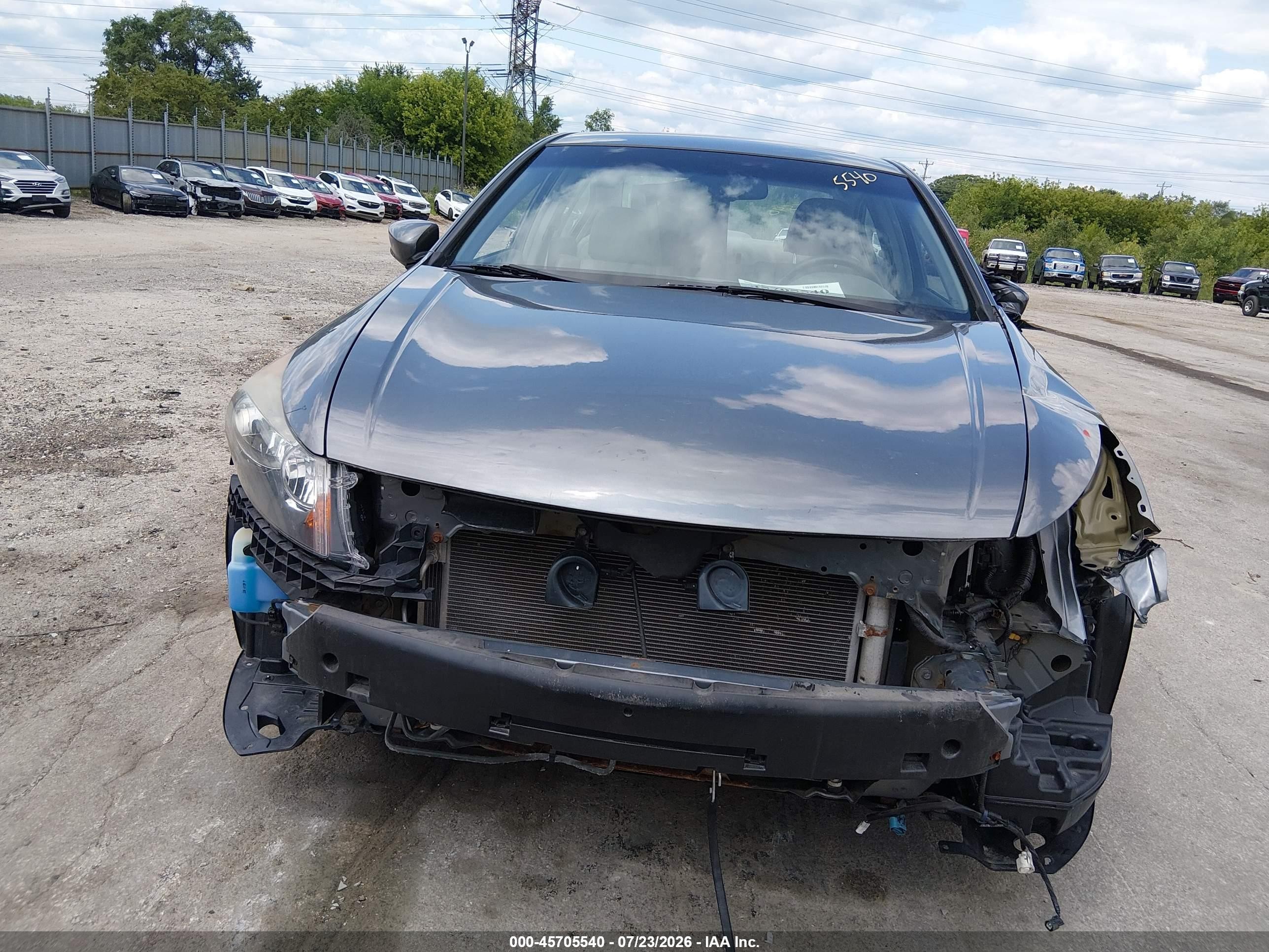2008 Honda Accord 2.4 Ex-l Серый vin: 1HGCP26898A150956