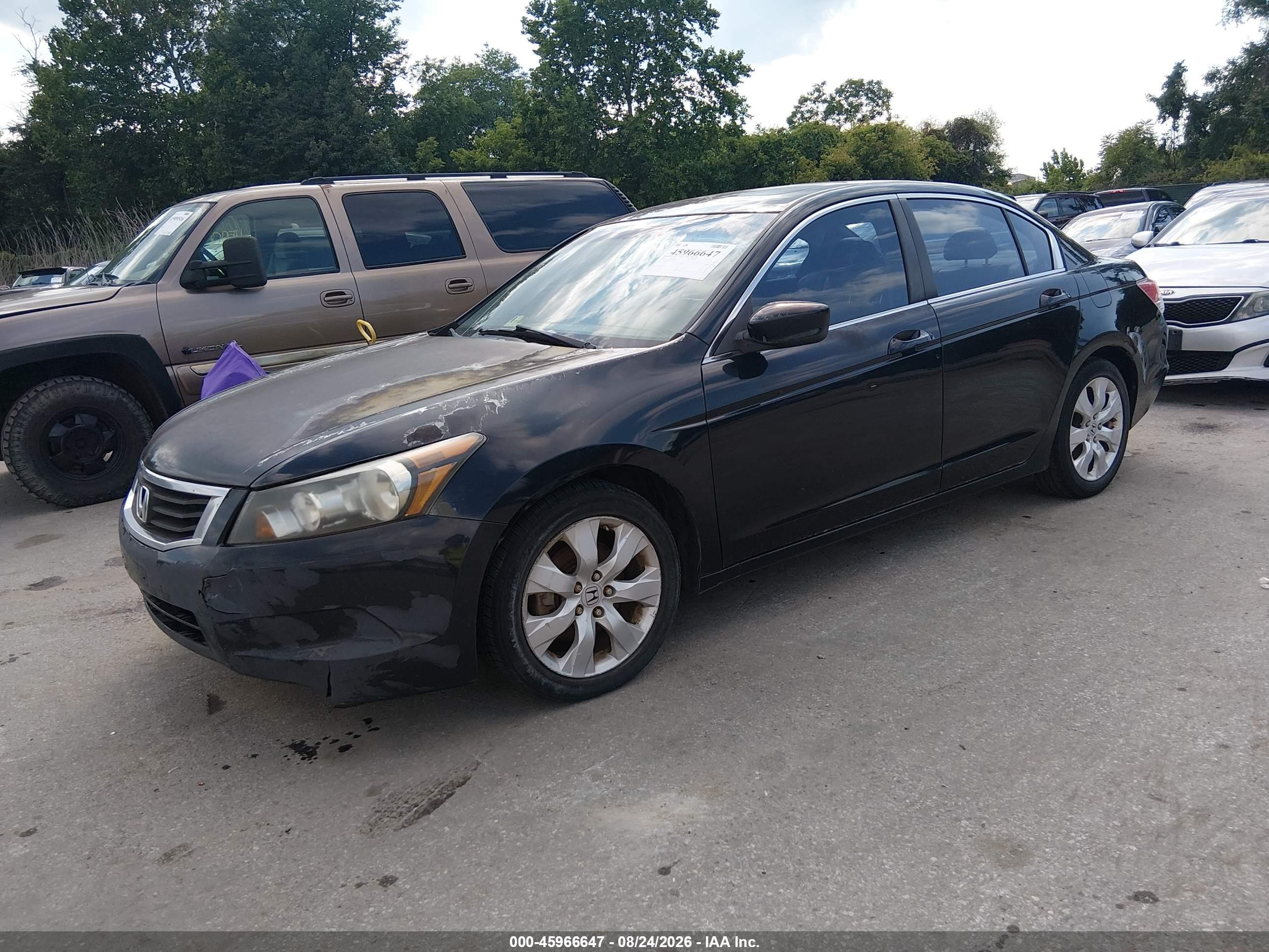 2008 Honda Accord 2.4 Ex-l Black vin: 1HGCP26898A156823