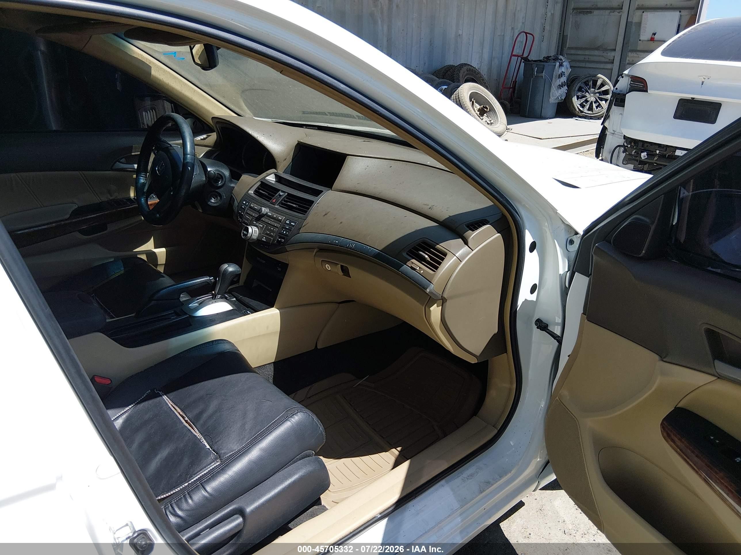 2009 Honda Accord 2.4 Ex-l Белый vin: 1HGCP26899A008284