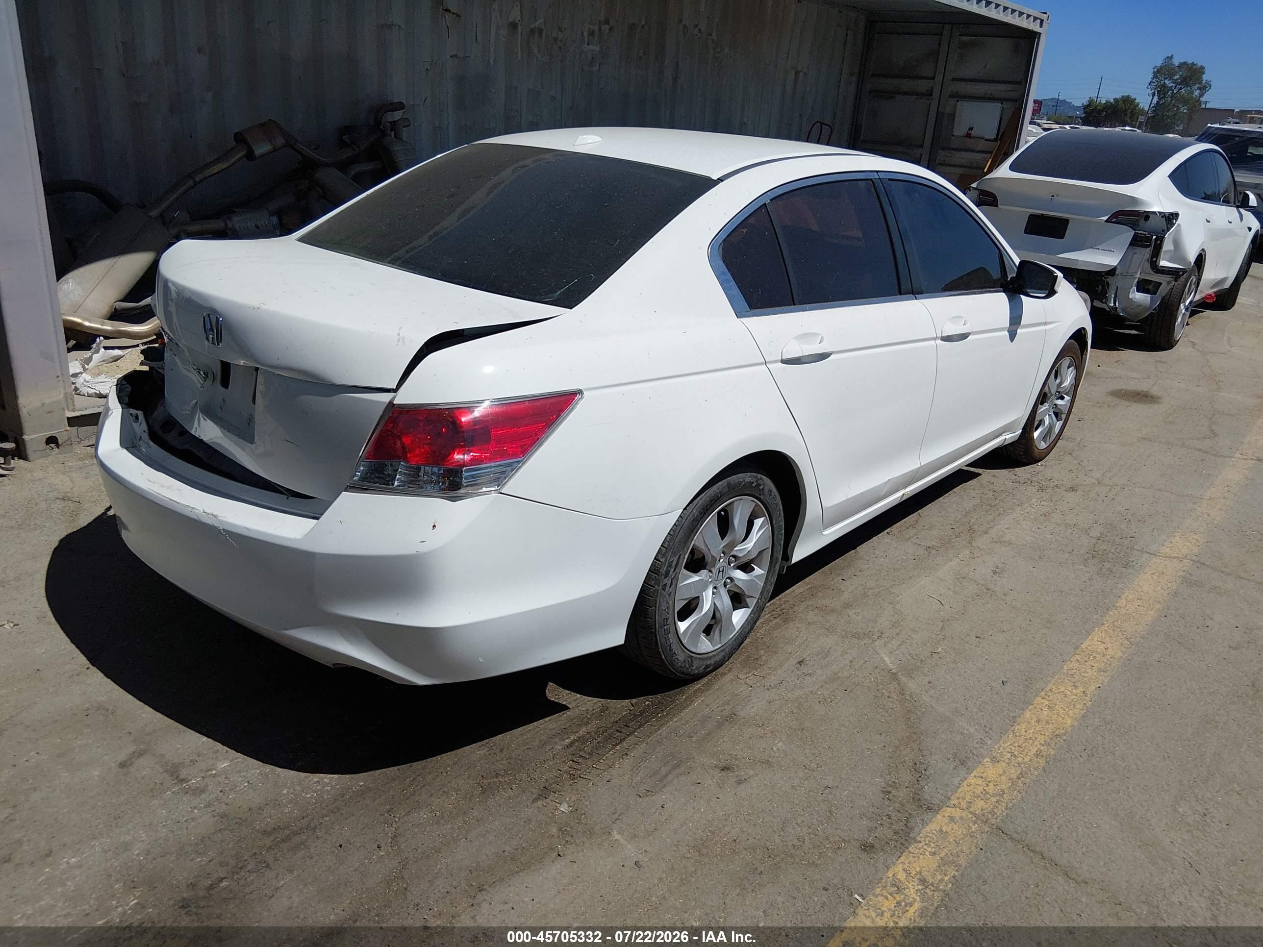 2009 Honda Accord 2.4 Ex-l Белый vin: 1HGCP26899A008284