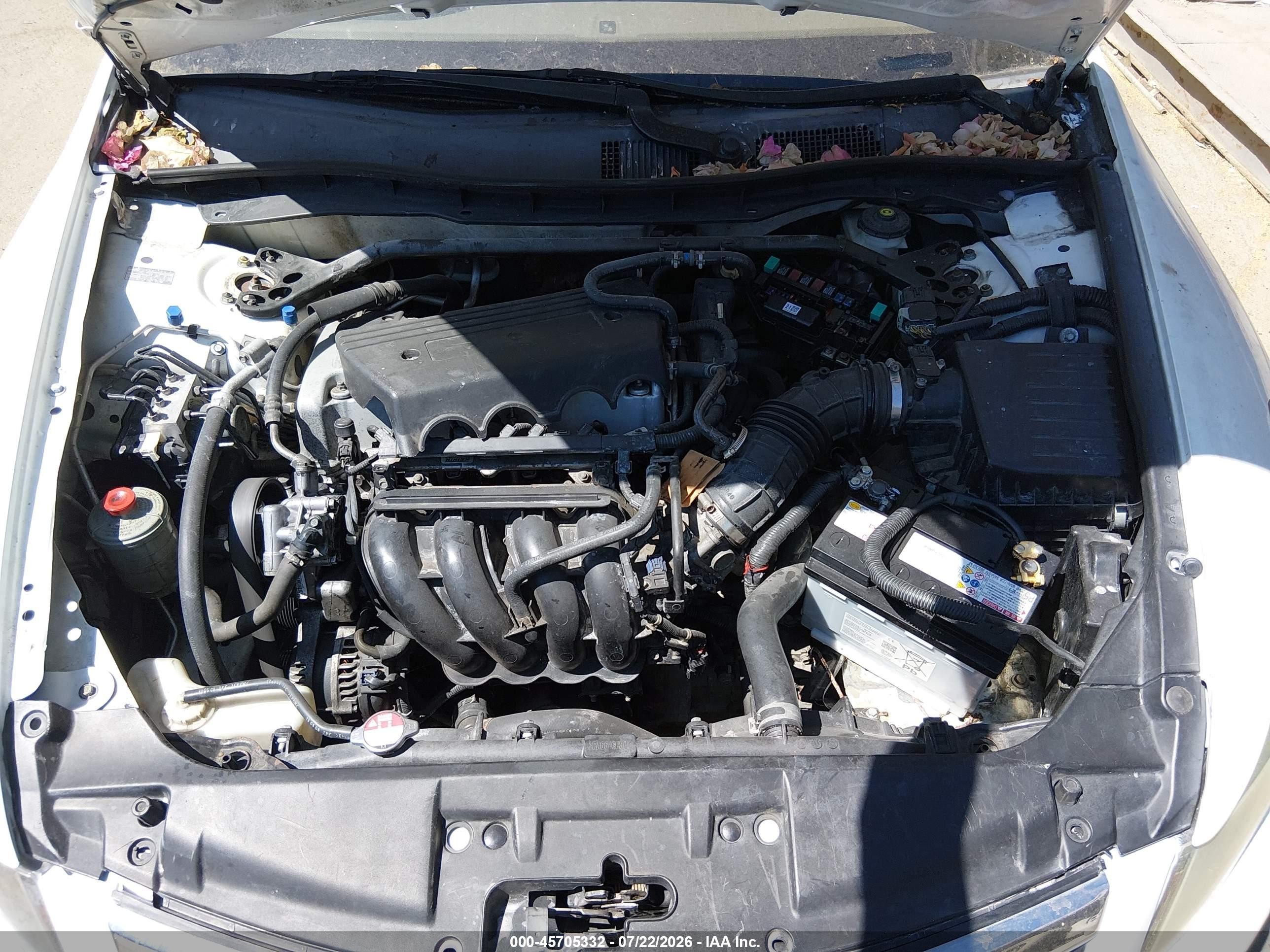 2009 Honda Accord 2.4 Ex-l Белый vin: 1HGCP26899A008284
