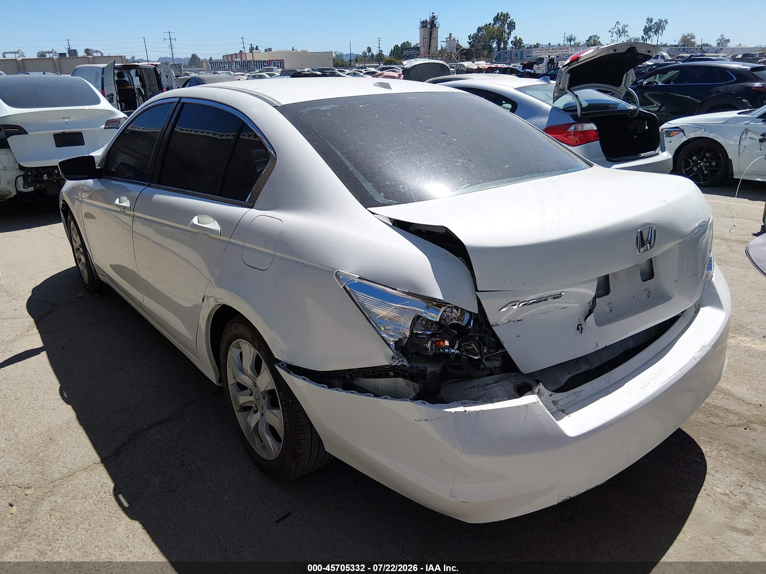 2009 Honda Accord 2.4 Ex-l Белый vin: 1HGCP26899A008284