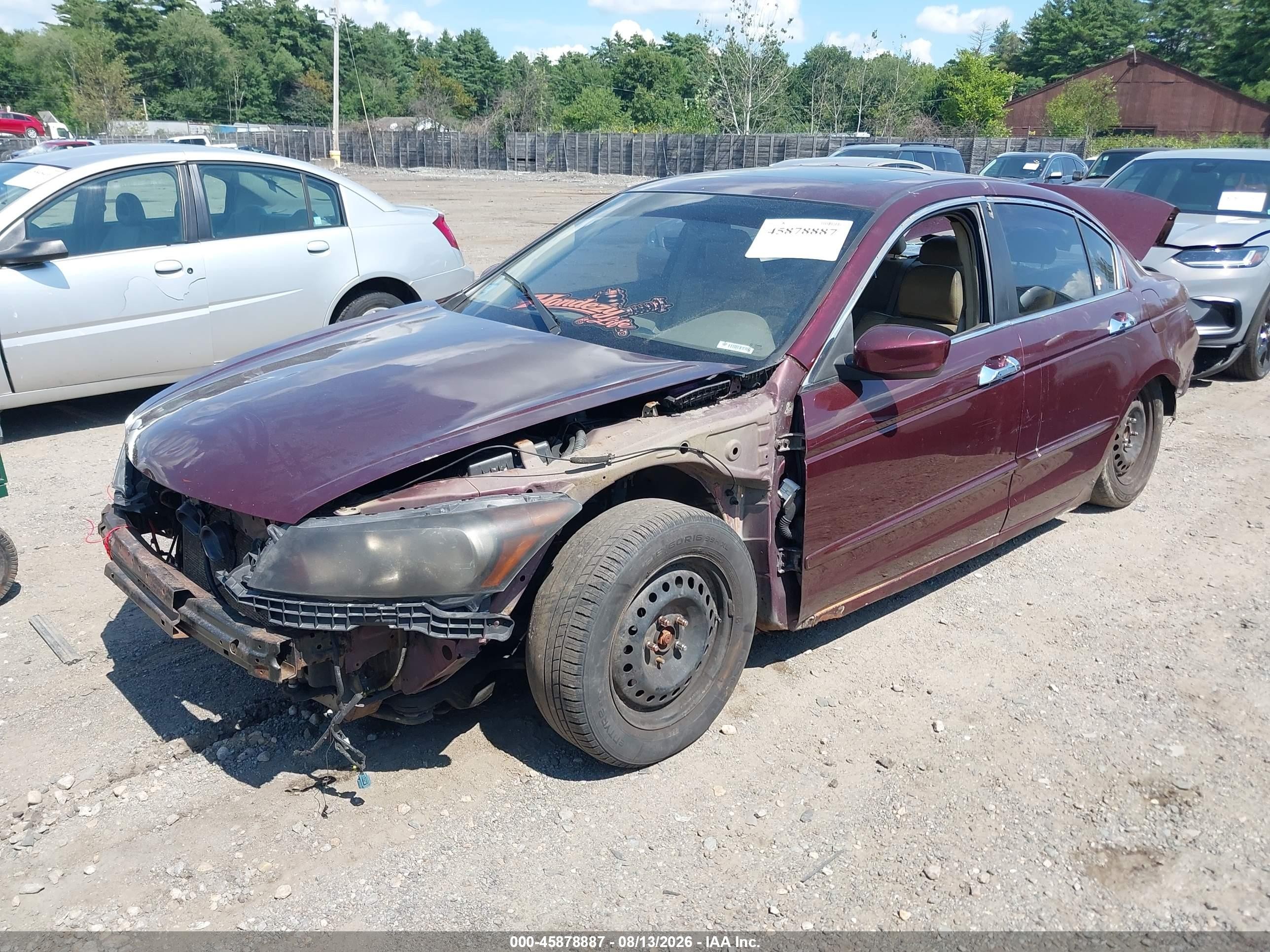 2009 Honda Accord 2.4 Ex-l Red vin: 1HGCP26899A073846