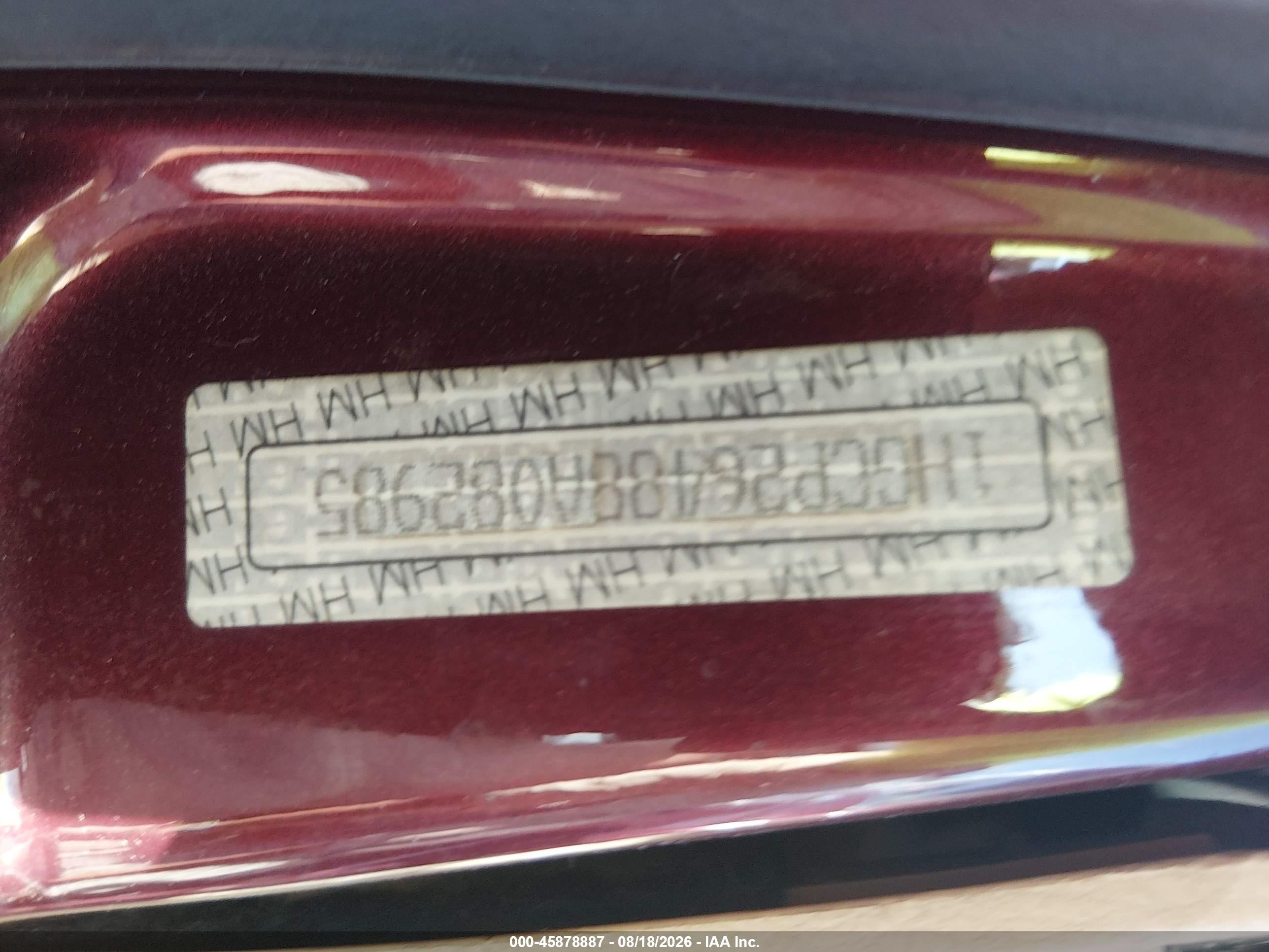 2009 Honda Accord 2.4 Ex-l Red vin: 1HGCP26899A073846