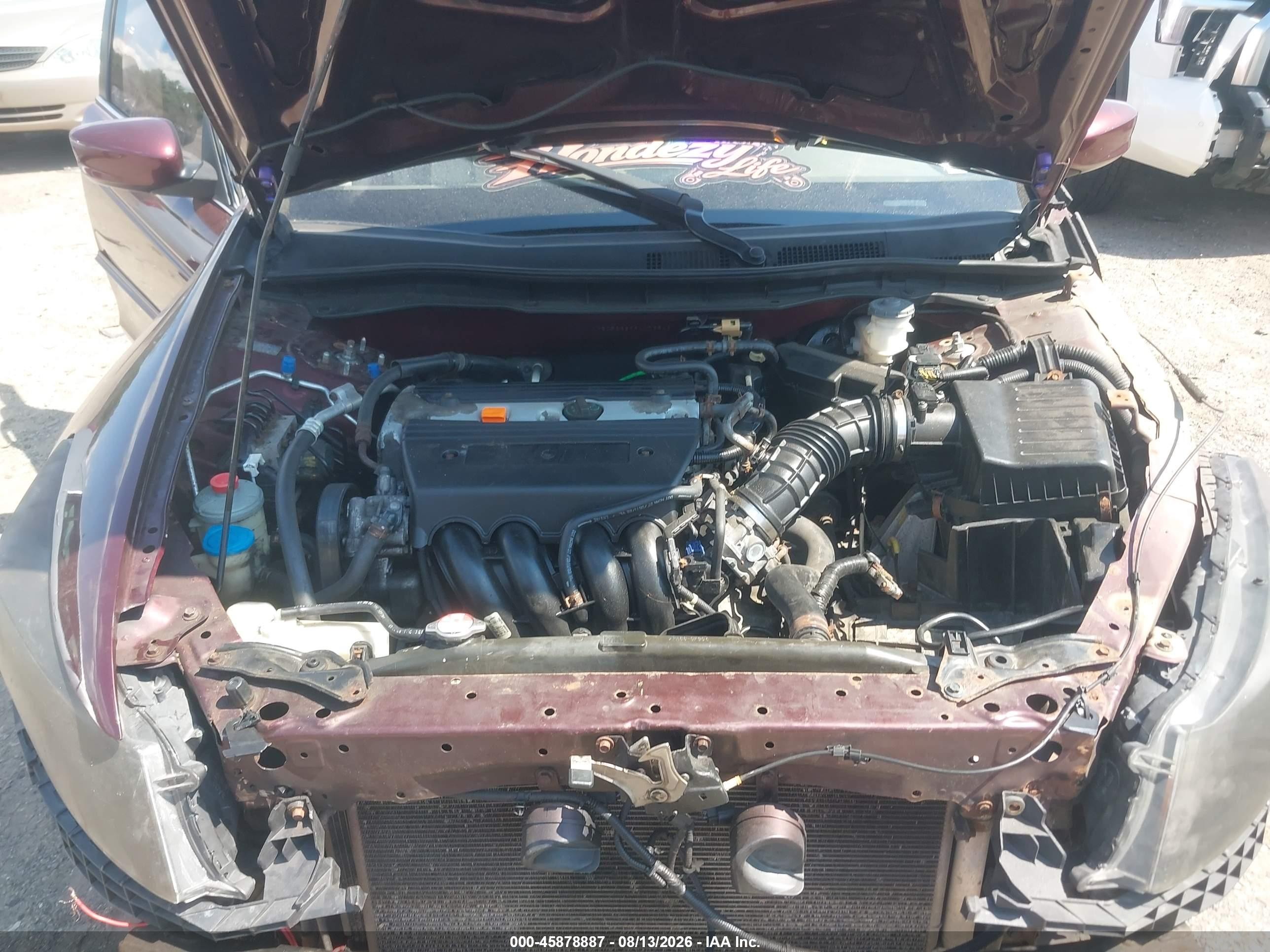 2009 Honda Accord 2.4 Ex-l Red vin: 1HGCP26899A073846