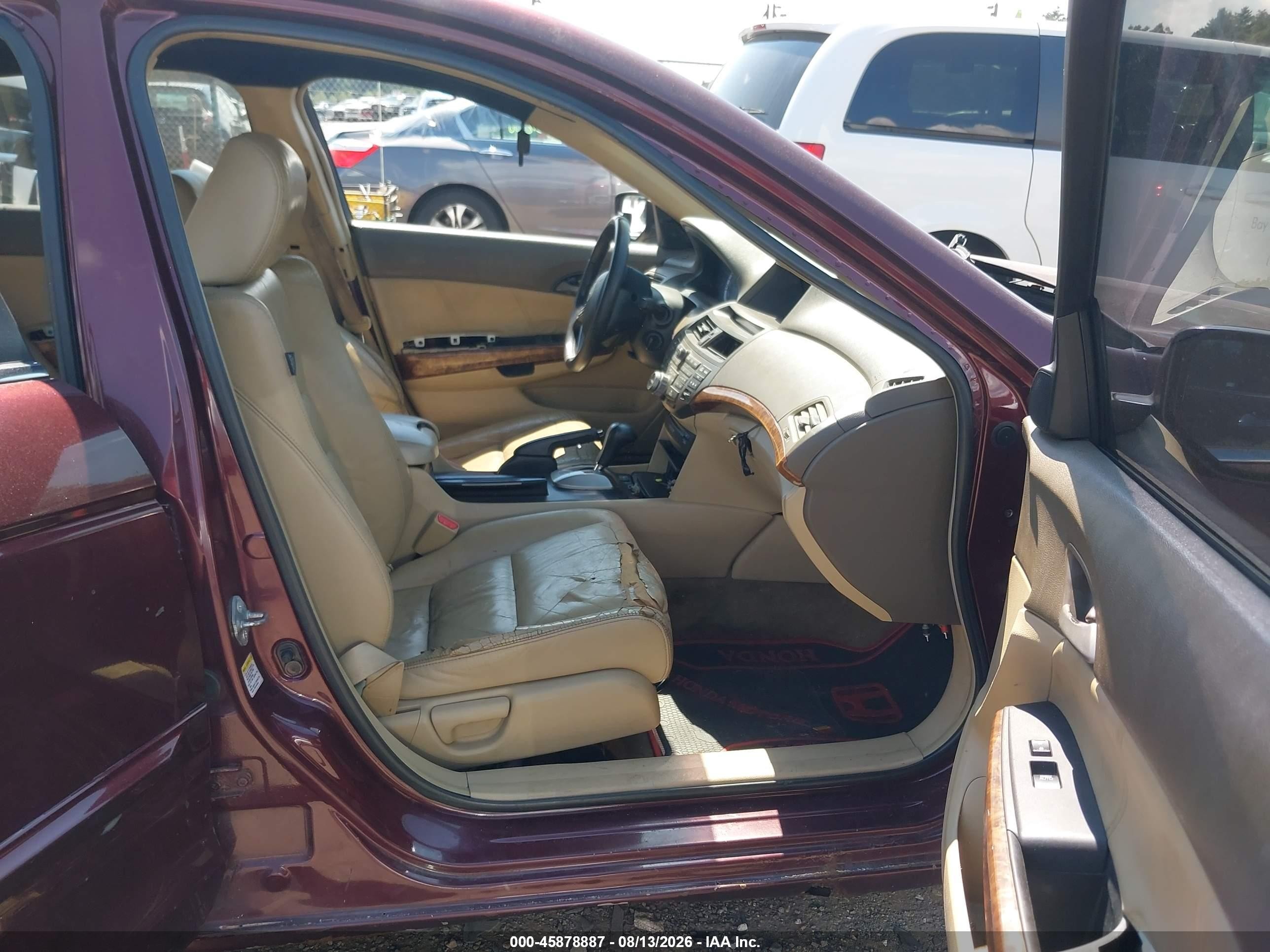2009 Honda Accord 2.4 Ex-l Red vin: 1HGCP26899A073846