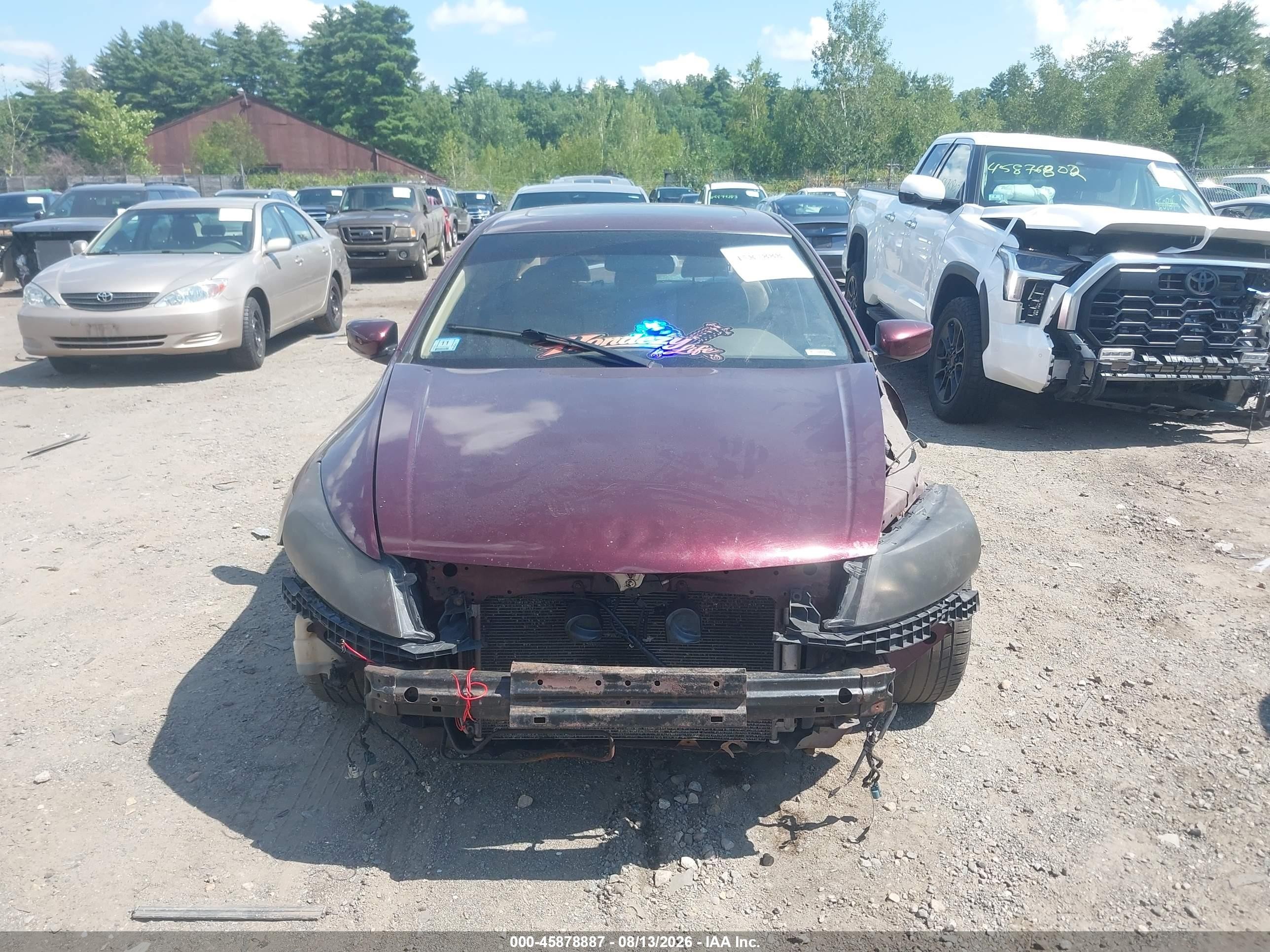 2009 Honda Accord 2.4 Ex-l Red vin: 1HGCP26899A073846