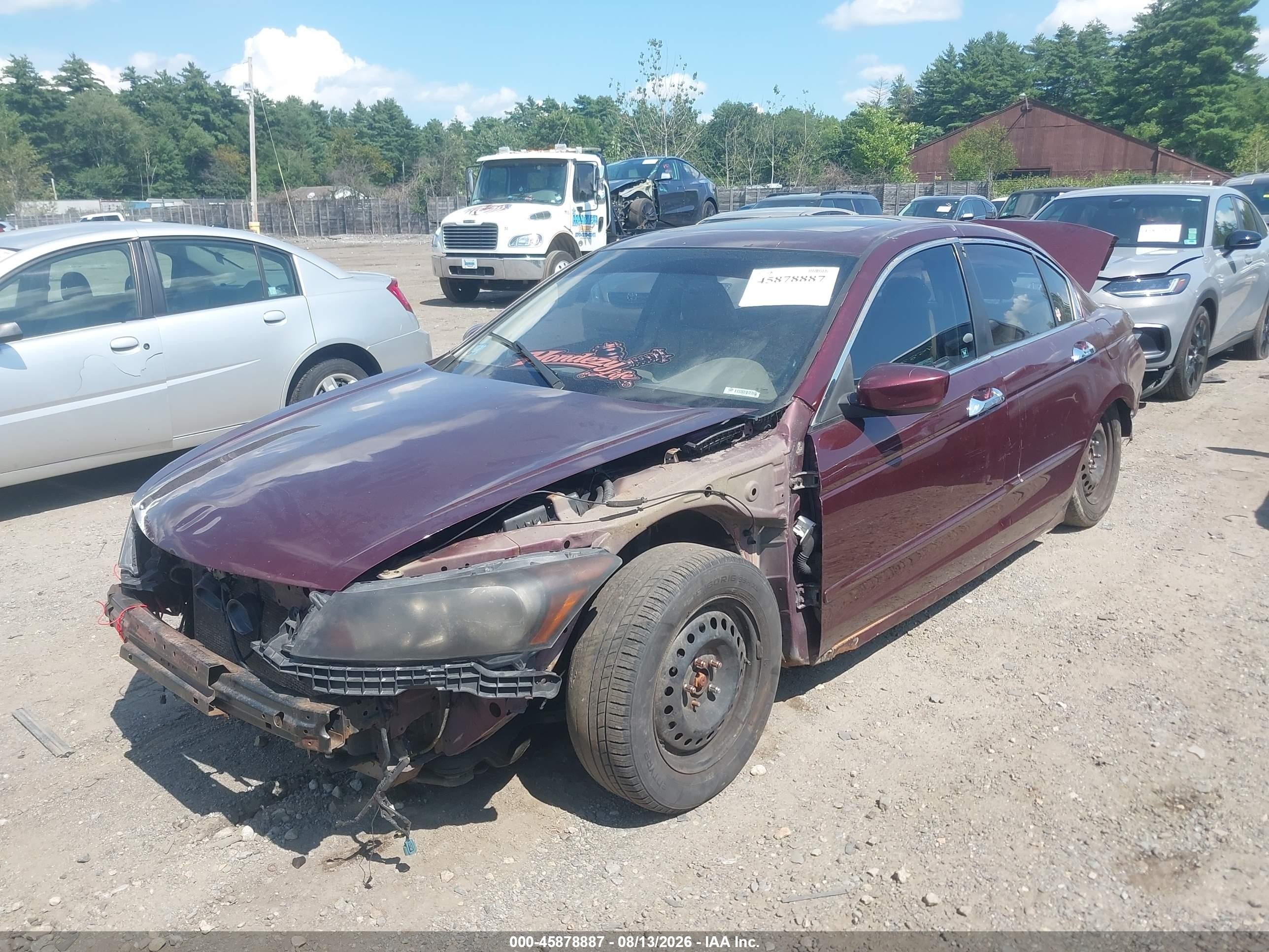 2009 Honda Accord 2.4 Ex-l Red vin: 1HGCP26899A073846
