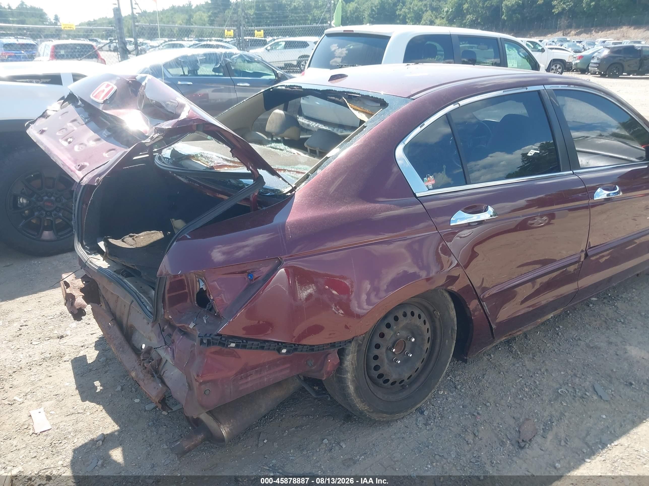 2009 Honda Accord 2.4 Ex-l Red vin: 1HGCP26899A073846