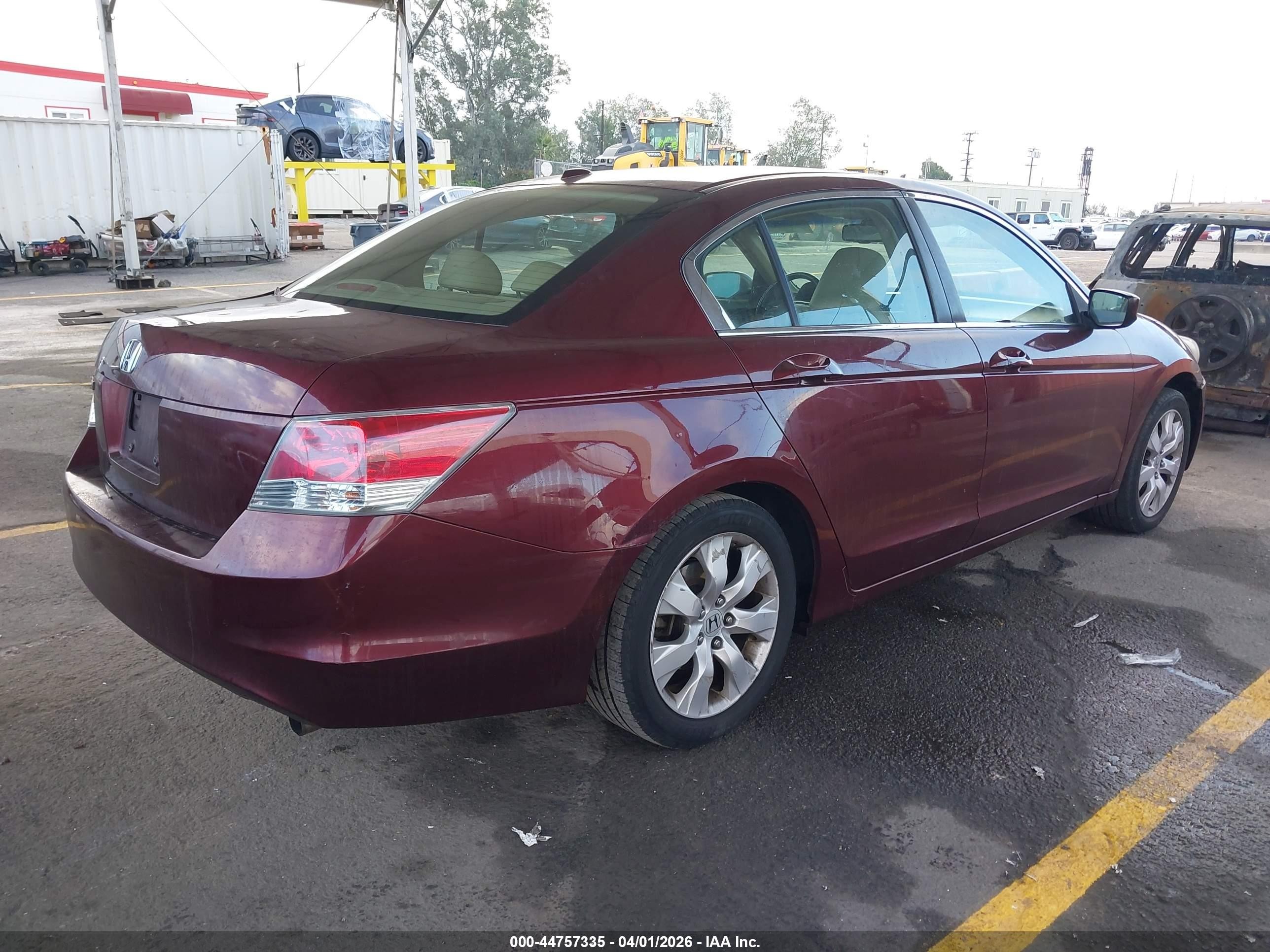2009 Honda Accord 2.4 Ex-l Burgundy vin: 1HGCP26899A111043