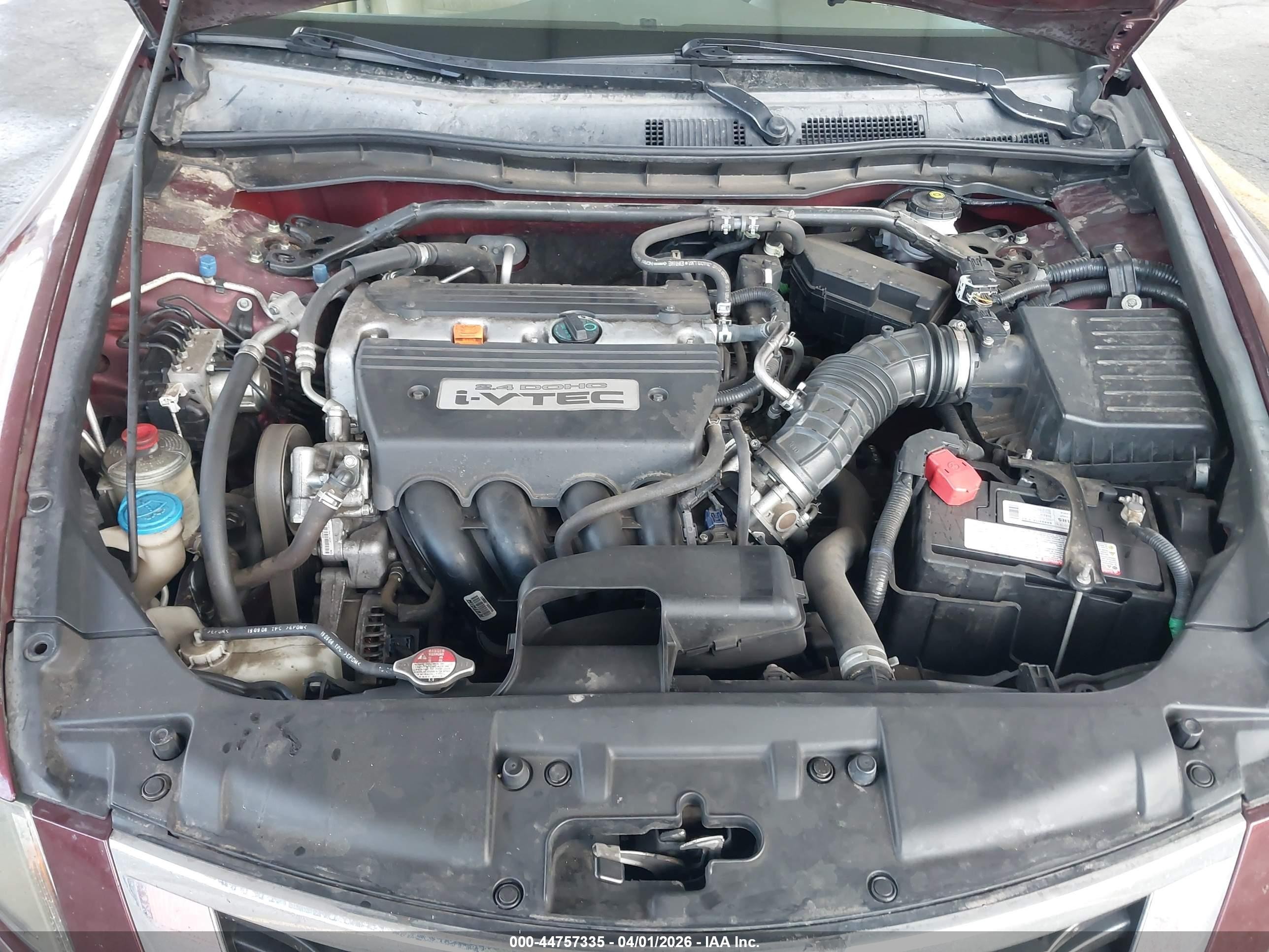2009 Honda Accord 2.4 Ex-l Burgundy vin: 1HGCP26899A111043
