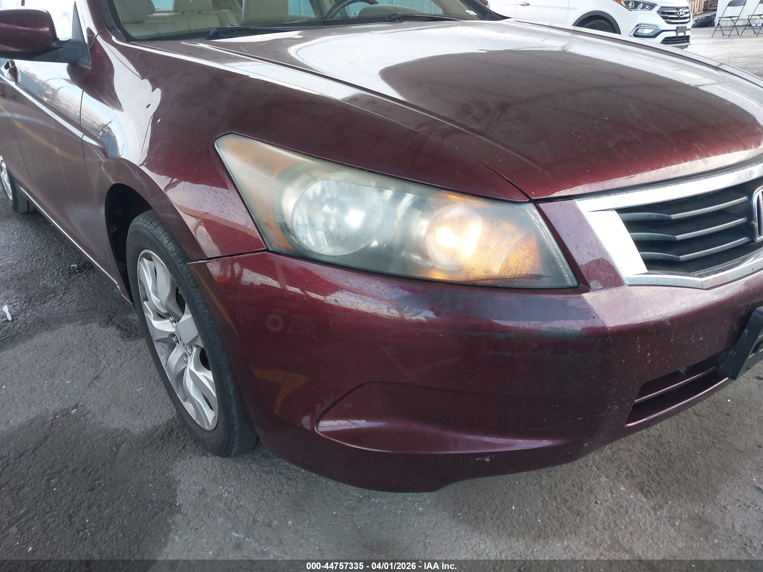 2009 Honda Accord 2.4 Ex-l Burgundy vin: 1HGCP26899A111043