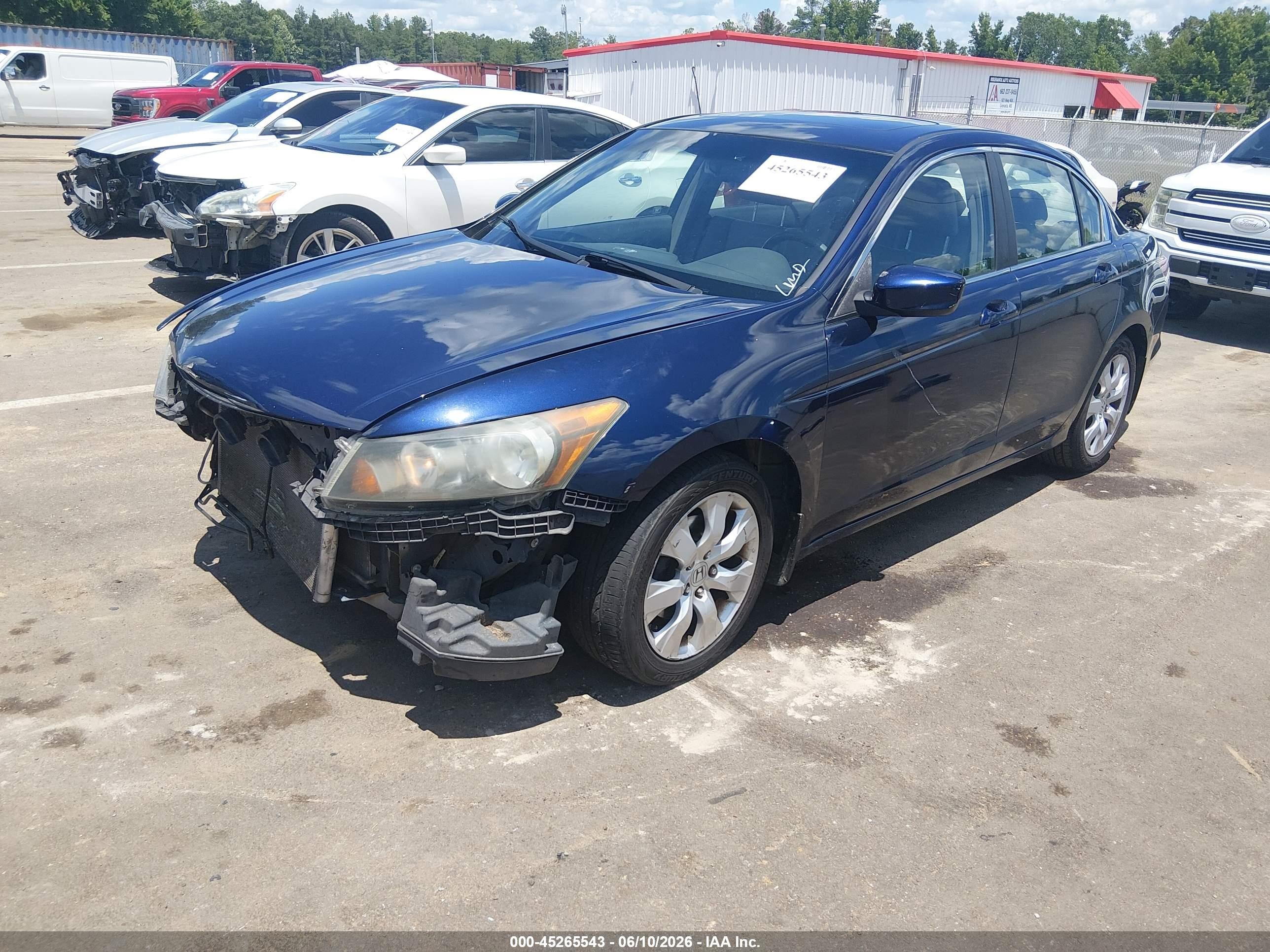 2009 Honda Accord 2.4 Ex-l Blue vin: 1HGCP26899A143328