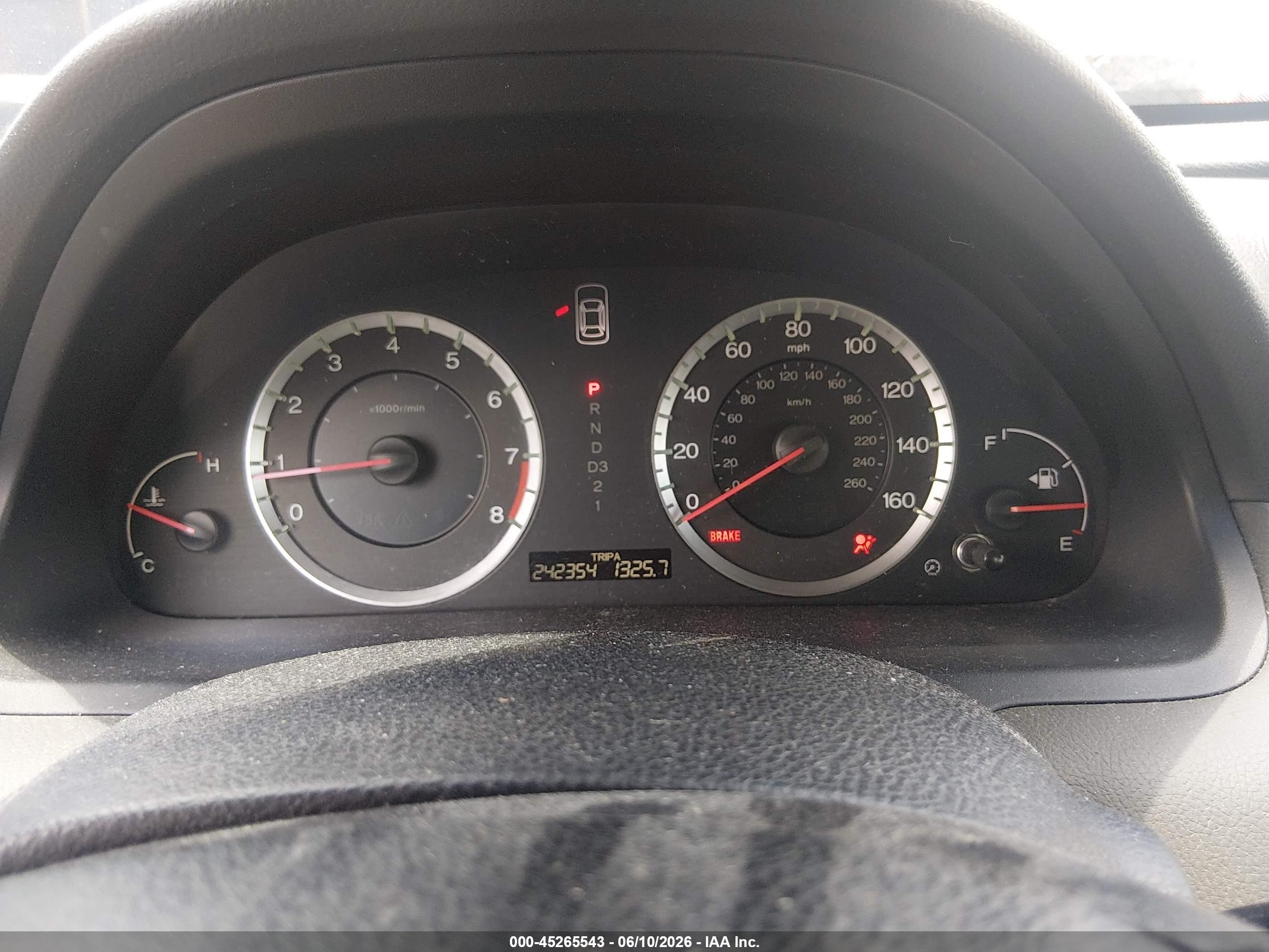 2009 Honda Accord 2.4 Ex-l Blue vin: 1HGCP26899A143328