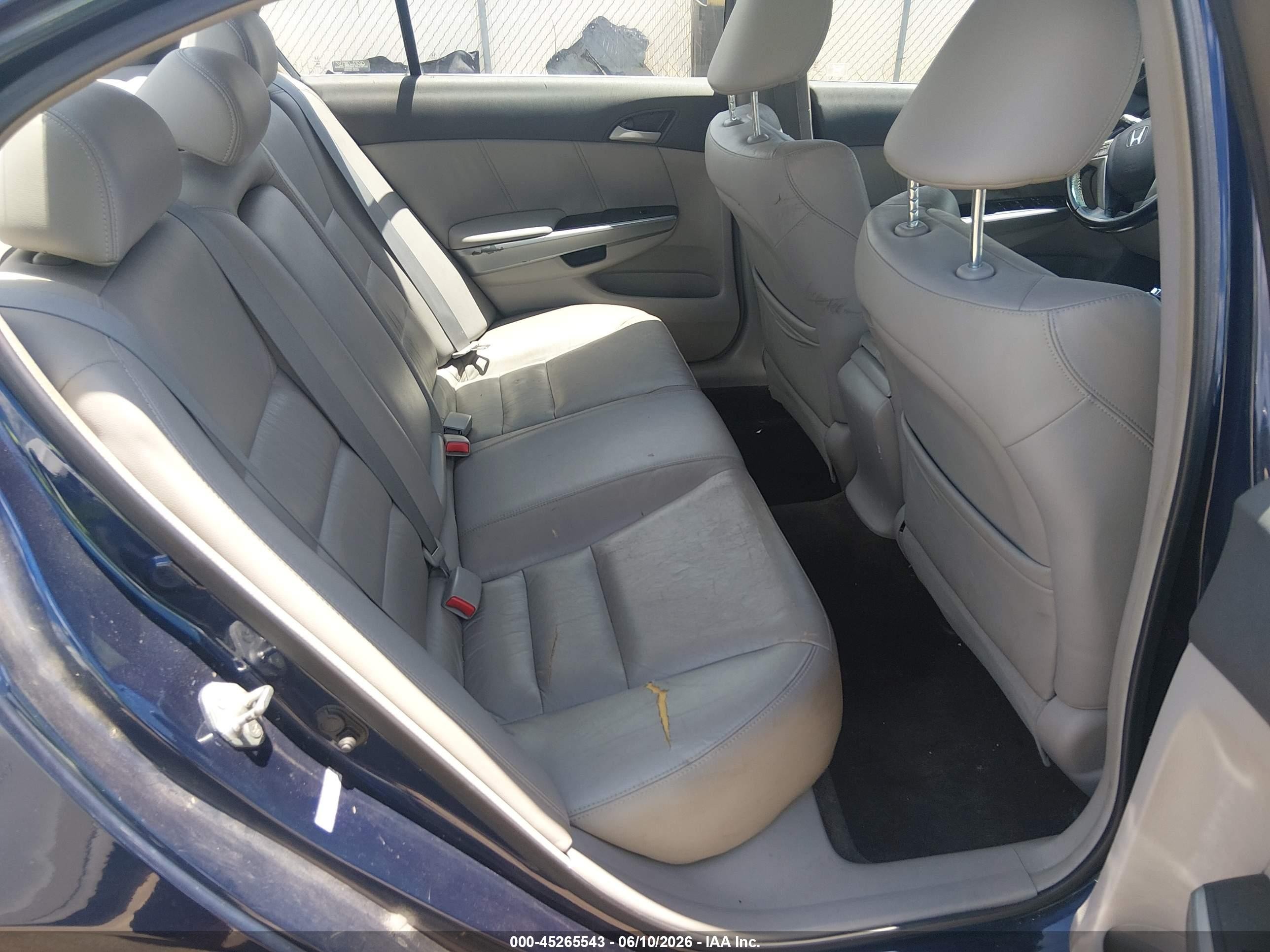 2009 Honda Accord 2.4 Ex-l Blue vin: 1HGCP26899A143328