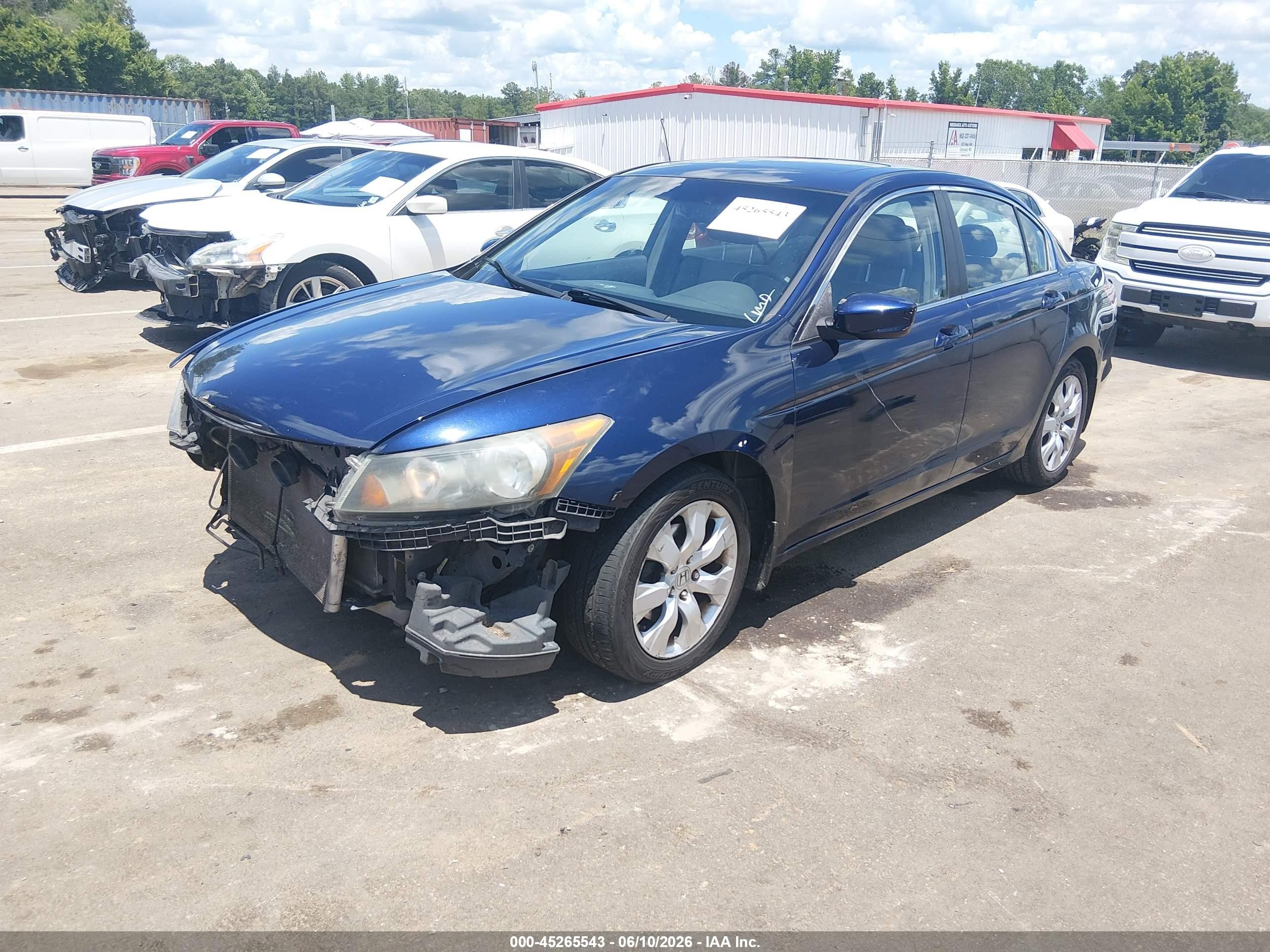 2009 Honda Accord 2.4 Ex-l Blue vin: 1HGCP26899A143328