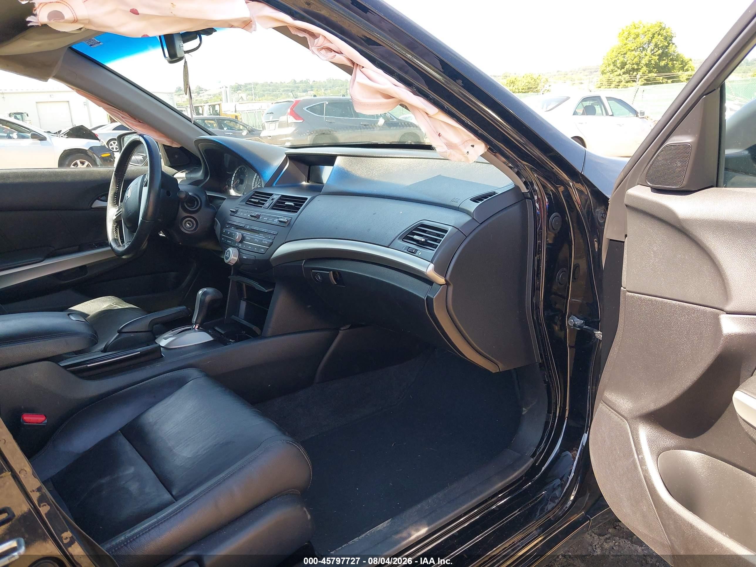 2009 Honda Accord 2.4 Ex-l Black vin: 1HGCP26899A168875