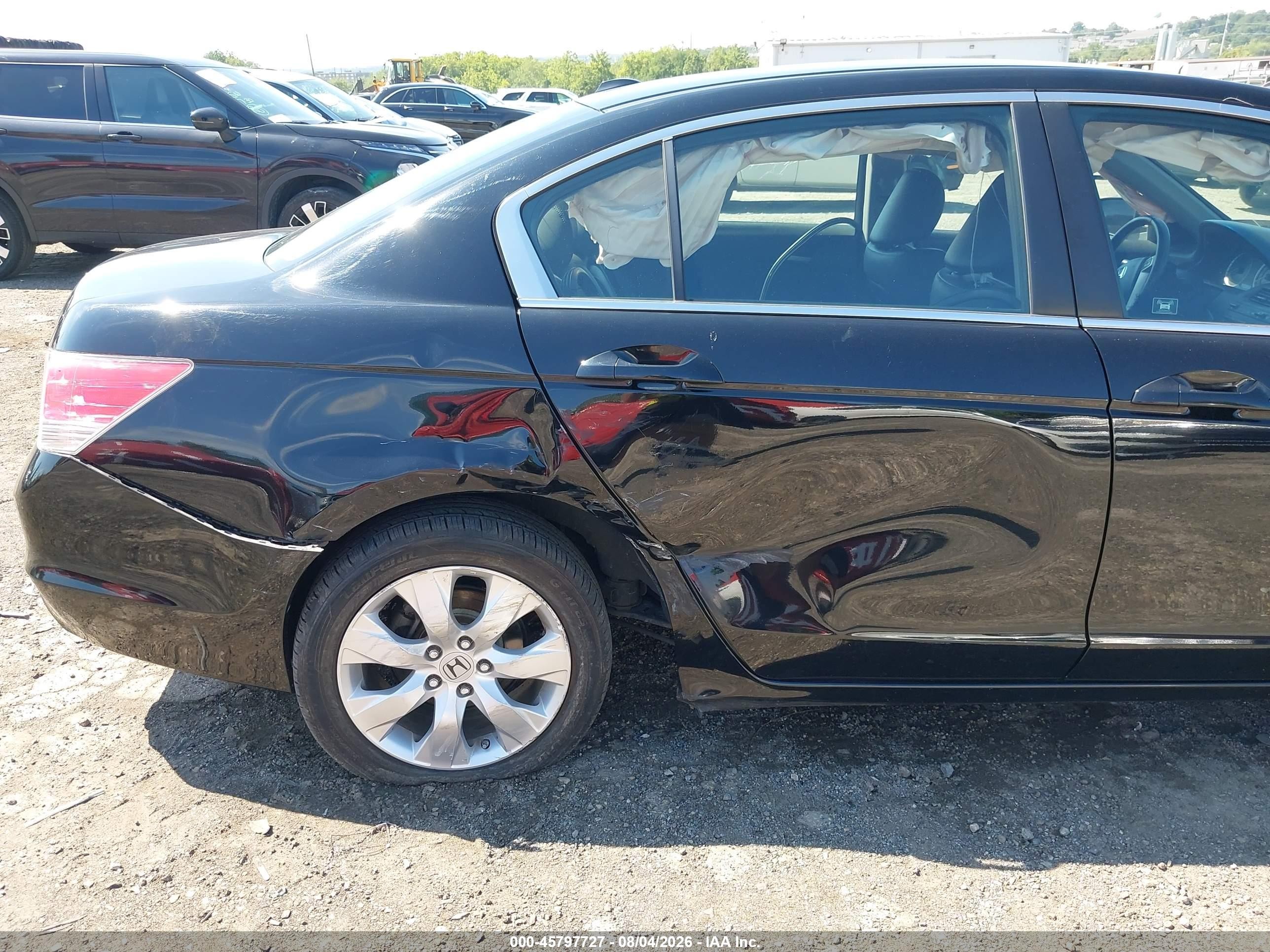 2009 Honda Accord 2.4 Ex-l Black vin: 1HGCP26899A168875
