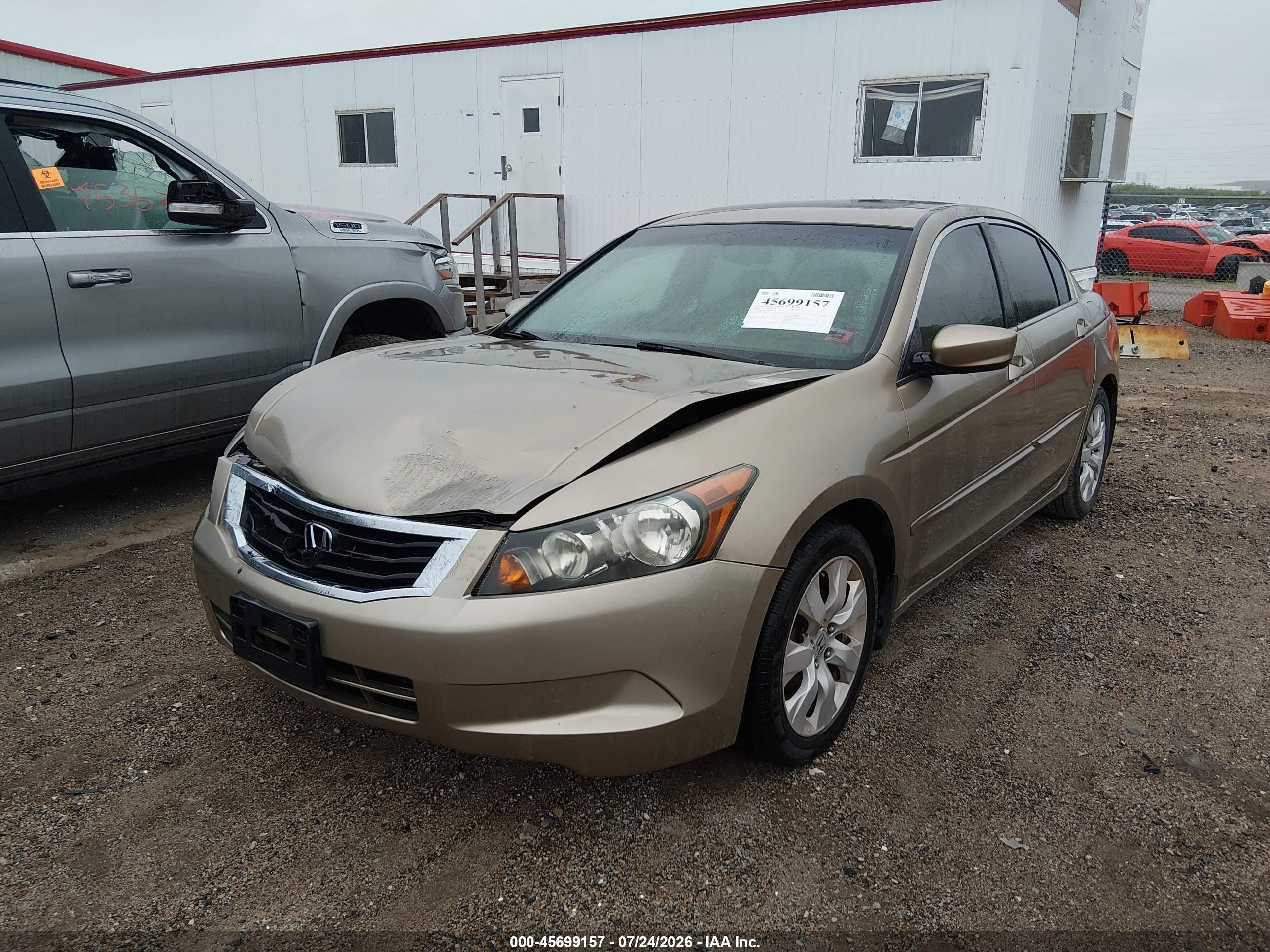 2008 Honda Accord 2.4 Ex-l Tan vin: 1HGCP268X8A006588