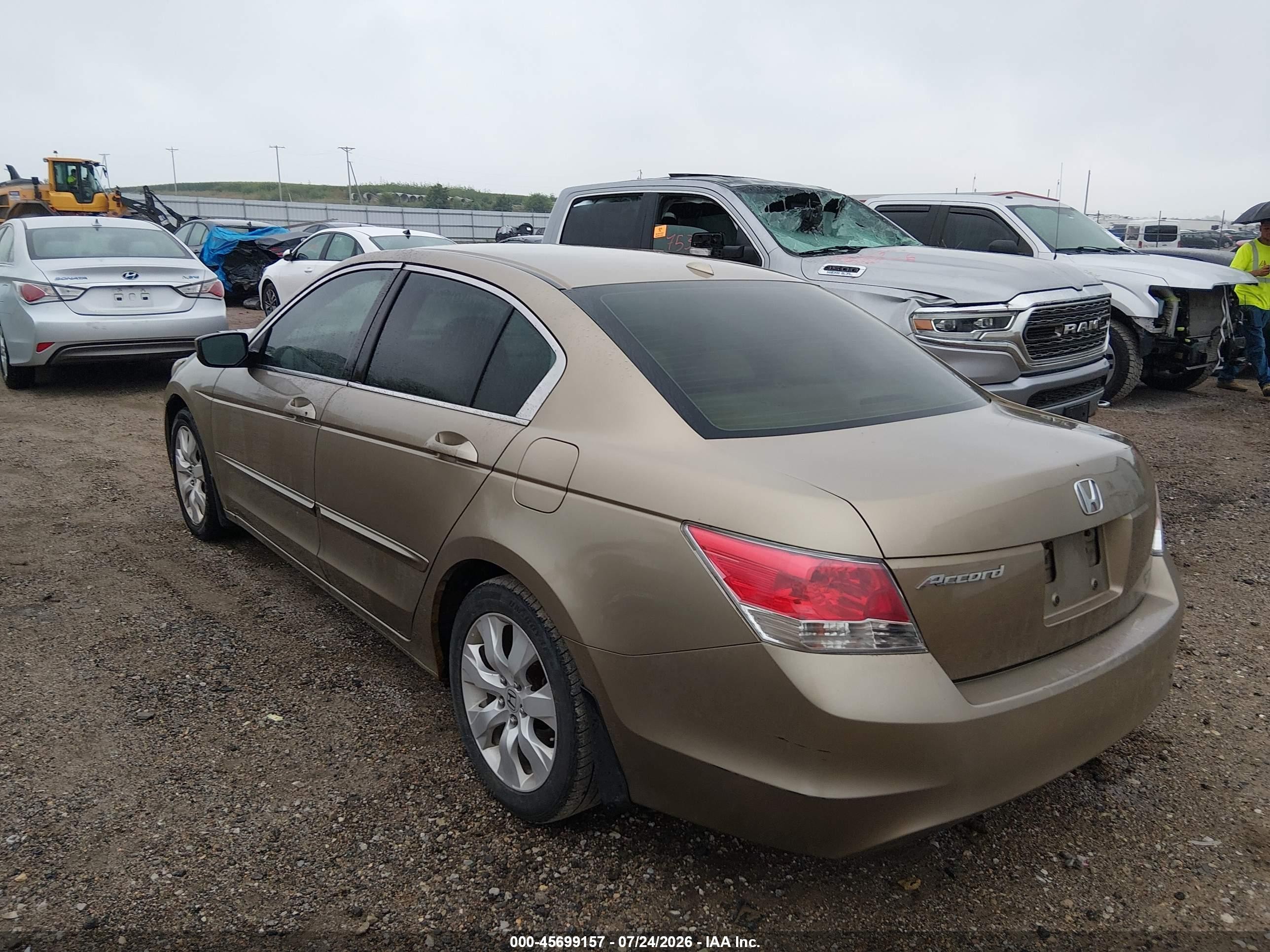 2008 Honda Accord 2.4 Ex-l Tan vin: 1HGCP268X8A006588