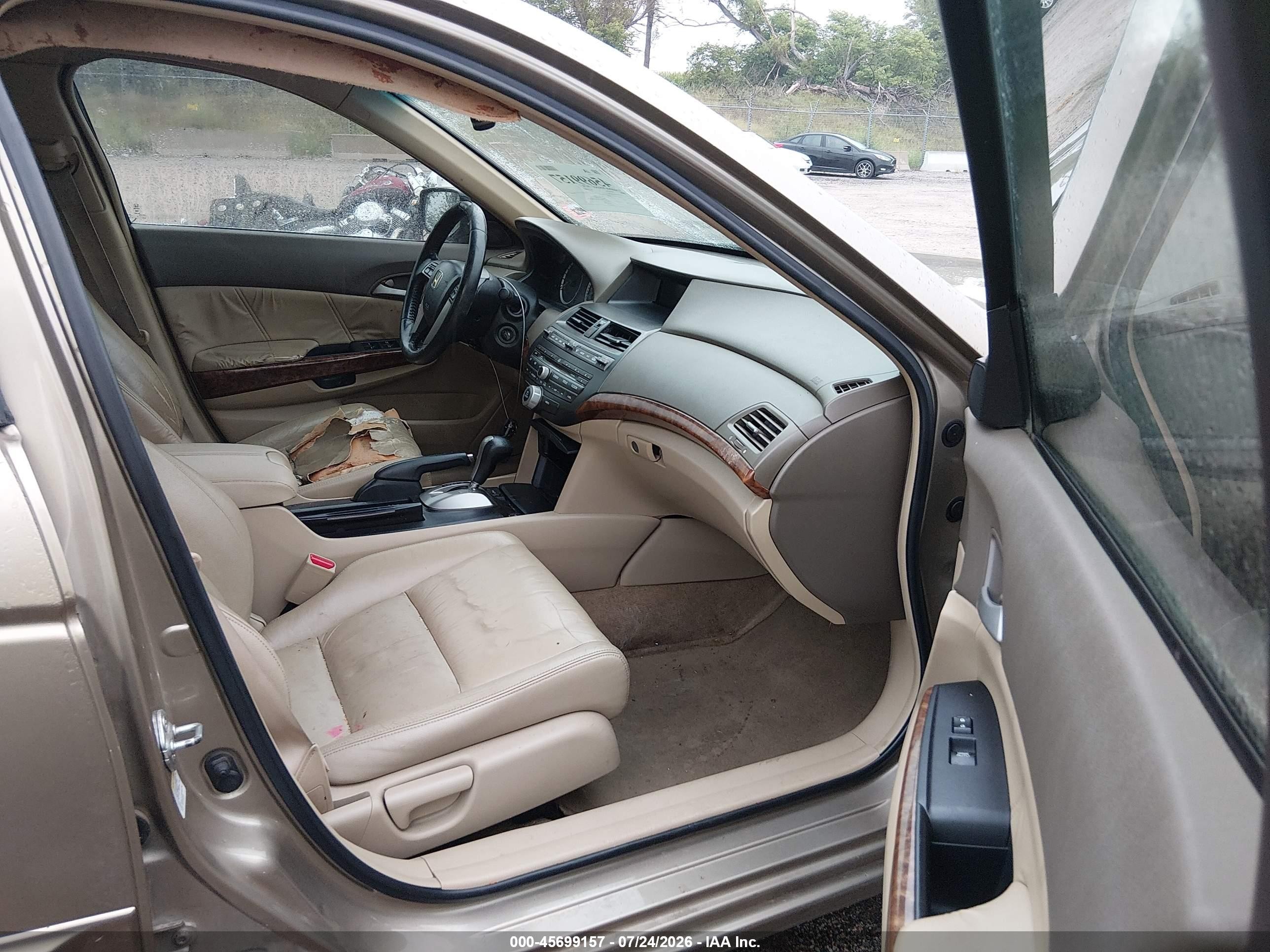 2008 Honda Accord 2.4 Ex-l Tan vin: 1HGCP268X8A006588