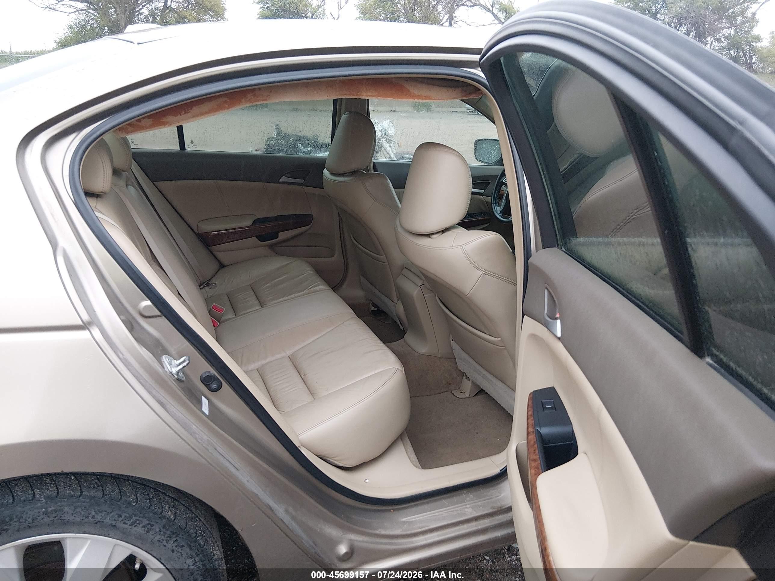 2008 Honda Accord 2.4 Ex-l Tan vin: 1HGCP268X8A006588