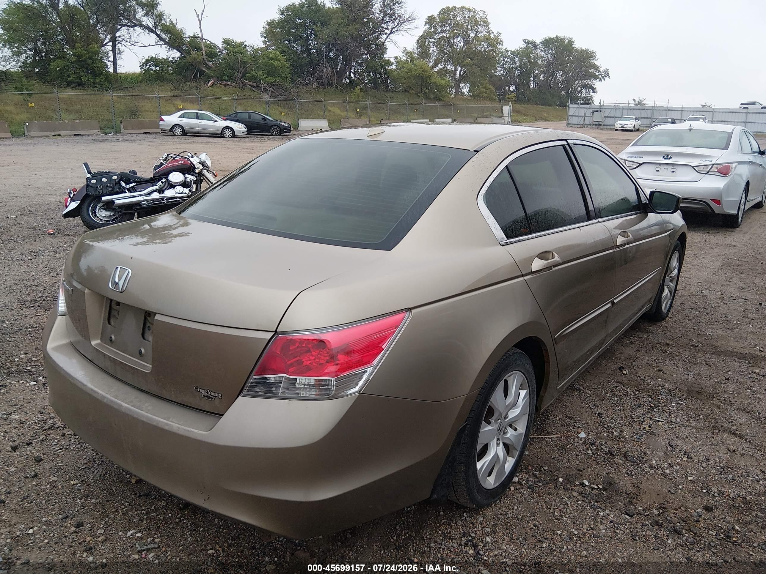 2008 Honda Accord 2.4 Ex-l Tan vin: 1HGCP268X8A006588