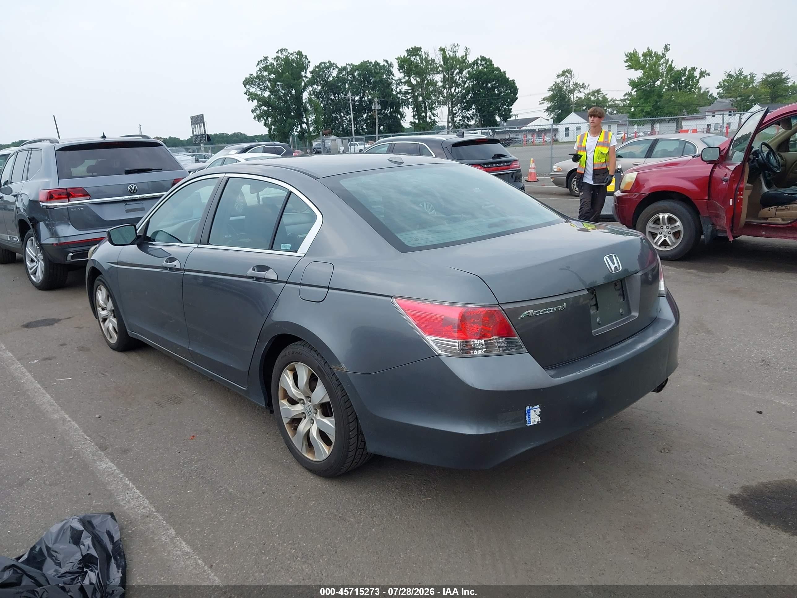 2008 Honda Accord 2.4 Ex-l Gray vin: 1HGCP268X8A018045