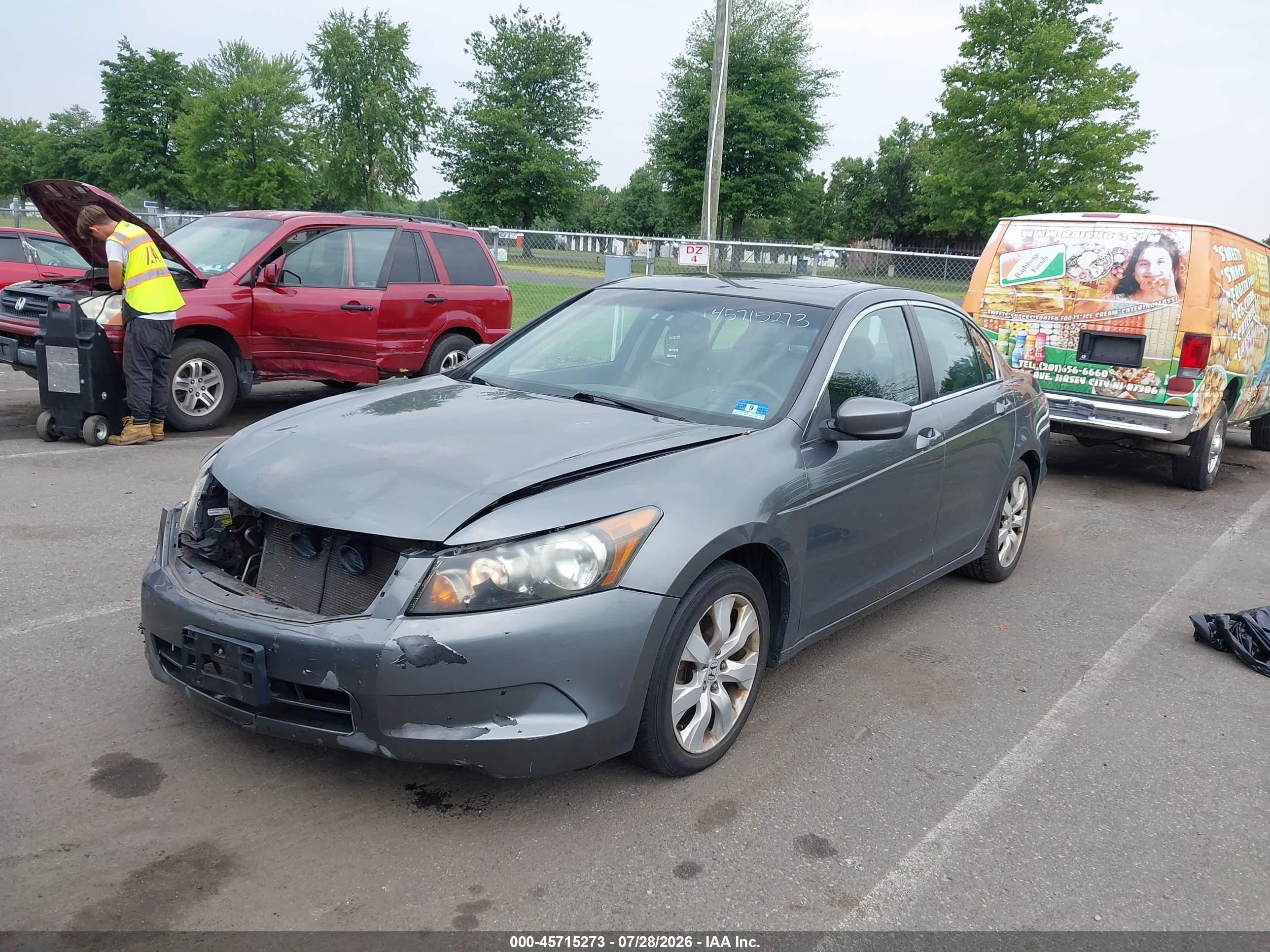 2008 Honda Accord 2.4 Ex-l Gray vin: 1HGCP268X8A018045