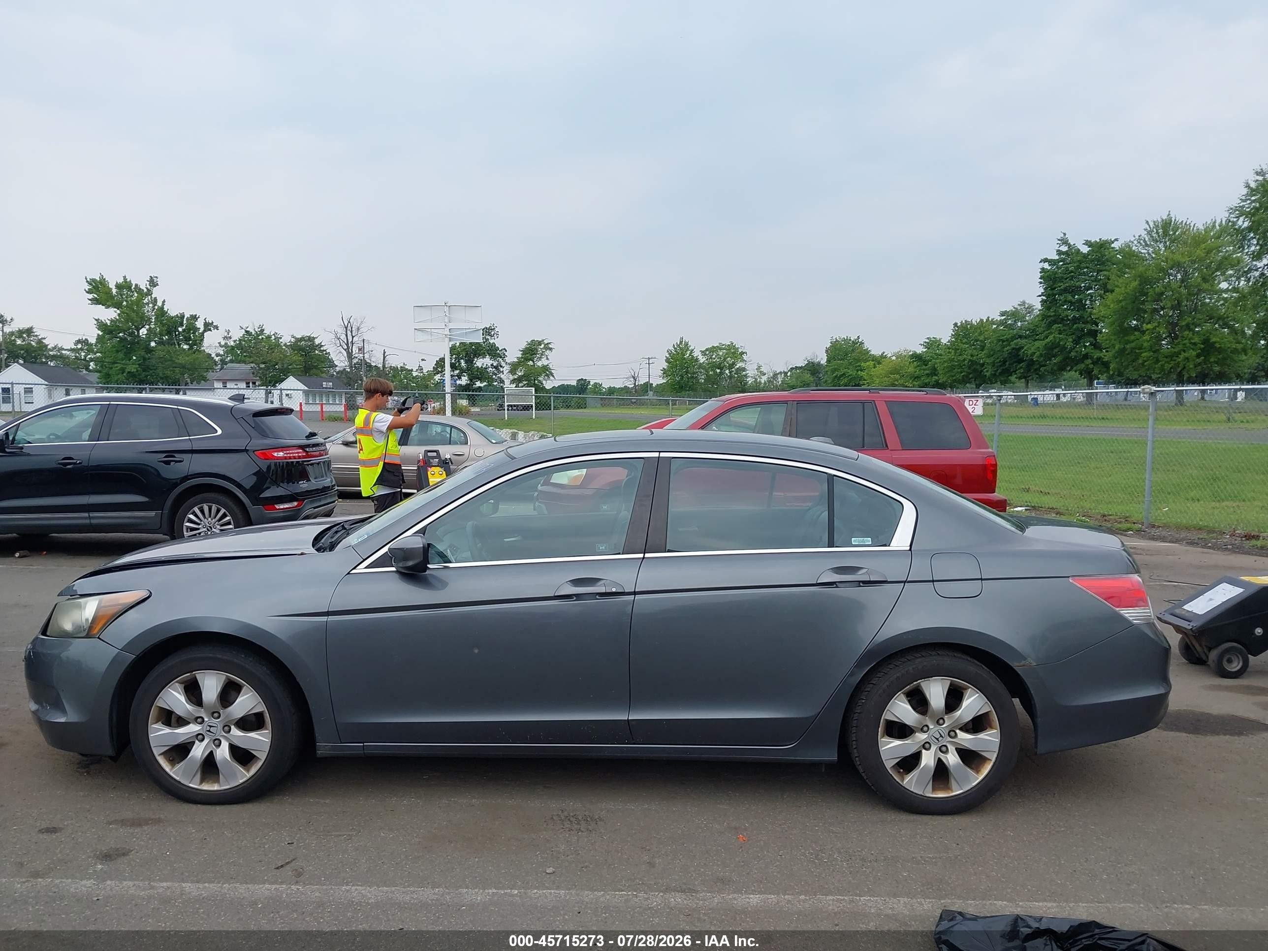 2008 Honda Accord 2.4 Ex-l Gray vin: 1HGCP268X8A018045
