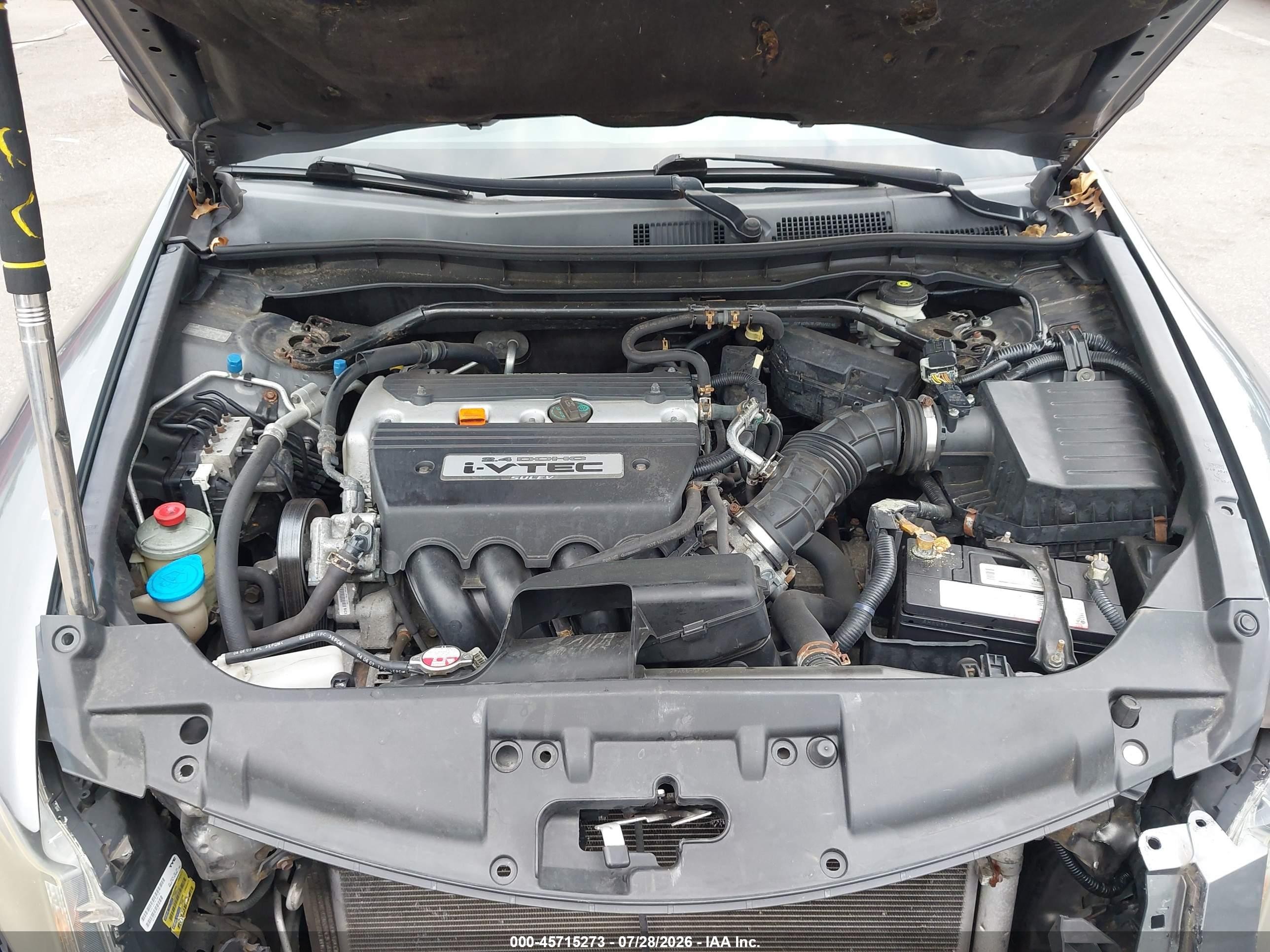 2008 Honda Accord 2.4 Ex-l Gray vin: 1HGCP268X8A018045