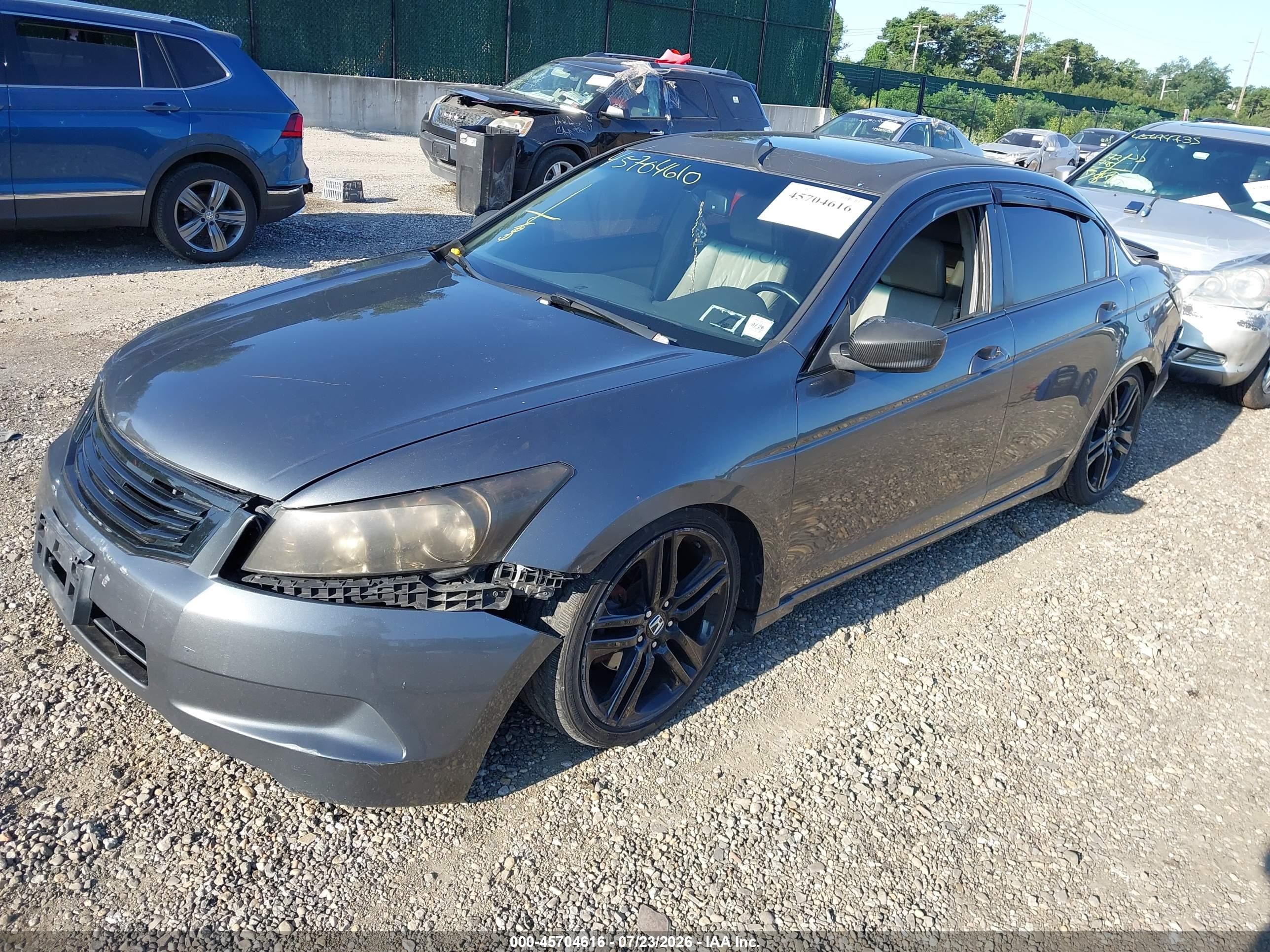2008 Honda Accord 2.4 Ex-l Gray vin: 1HGCP268X8A029949