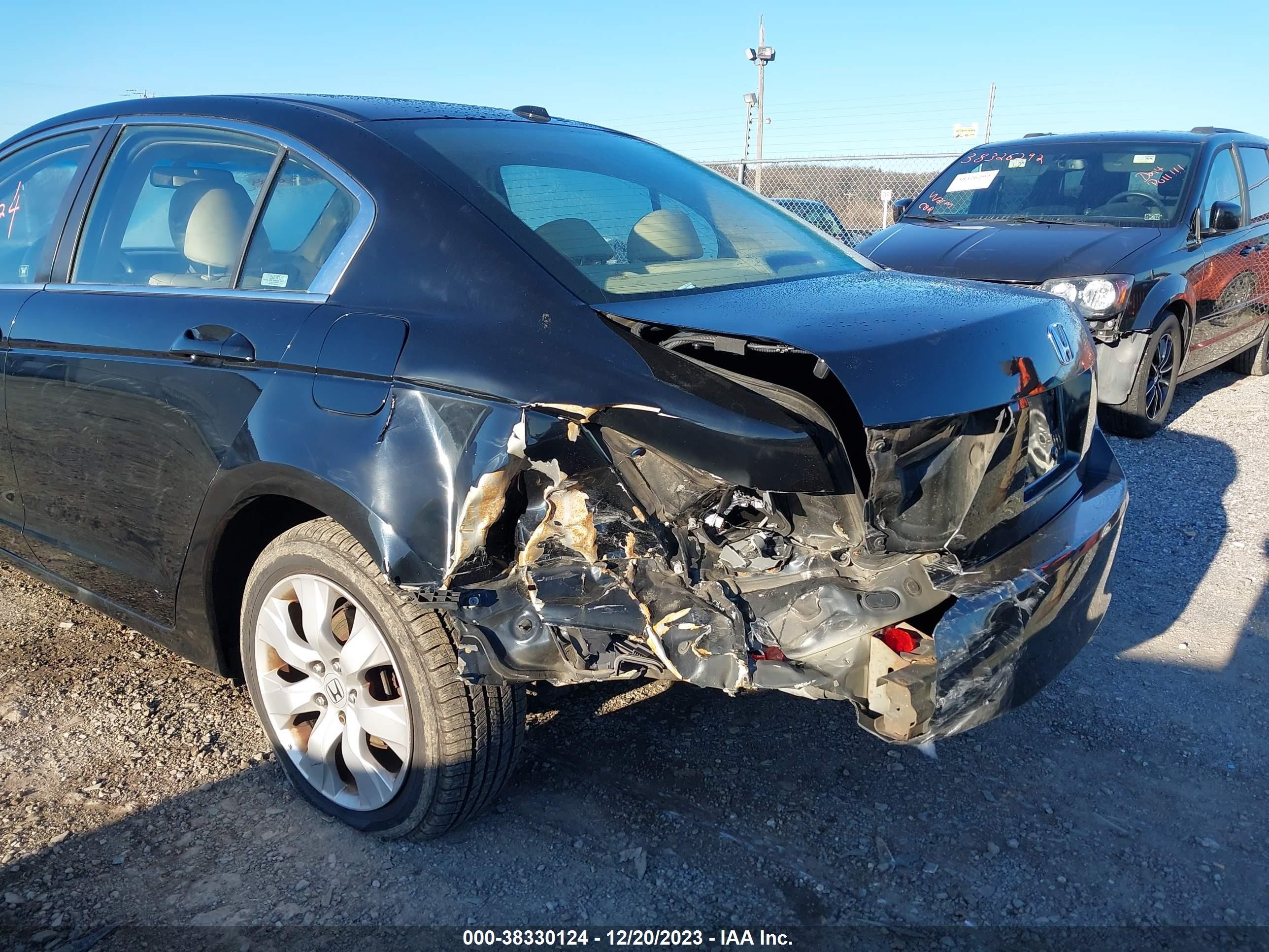2008 Honda Accord 2.4 Ex-l Black vin: 1HGCP268X8A060554