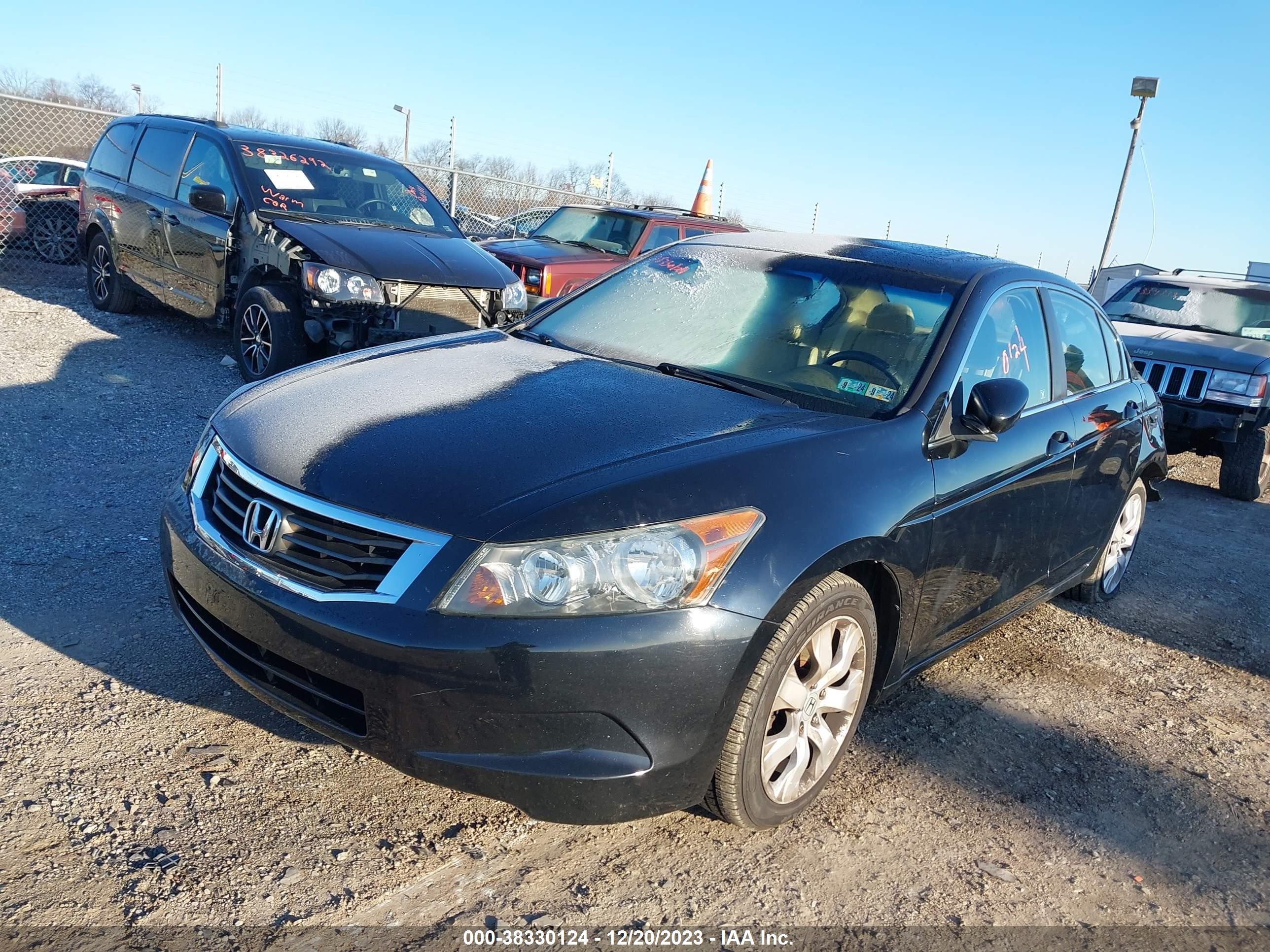 2008 Honda Accord 2.4 Ex-l Black vin: 1HGCP268X8A060554