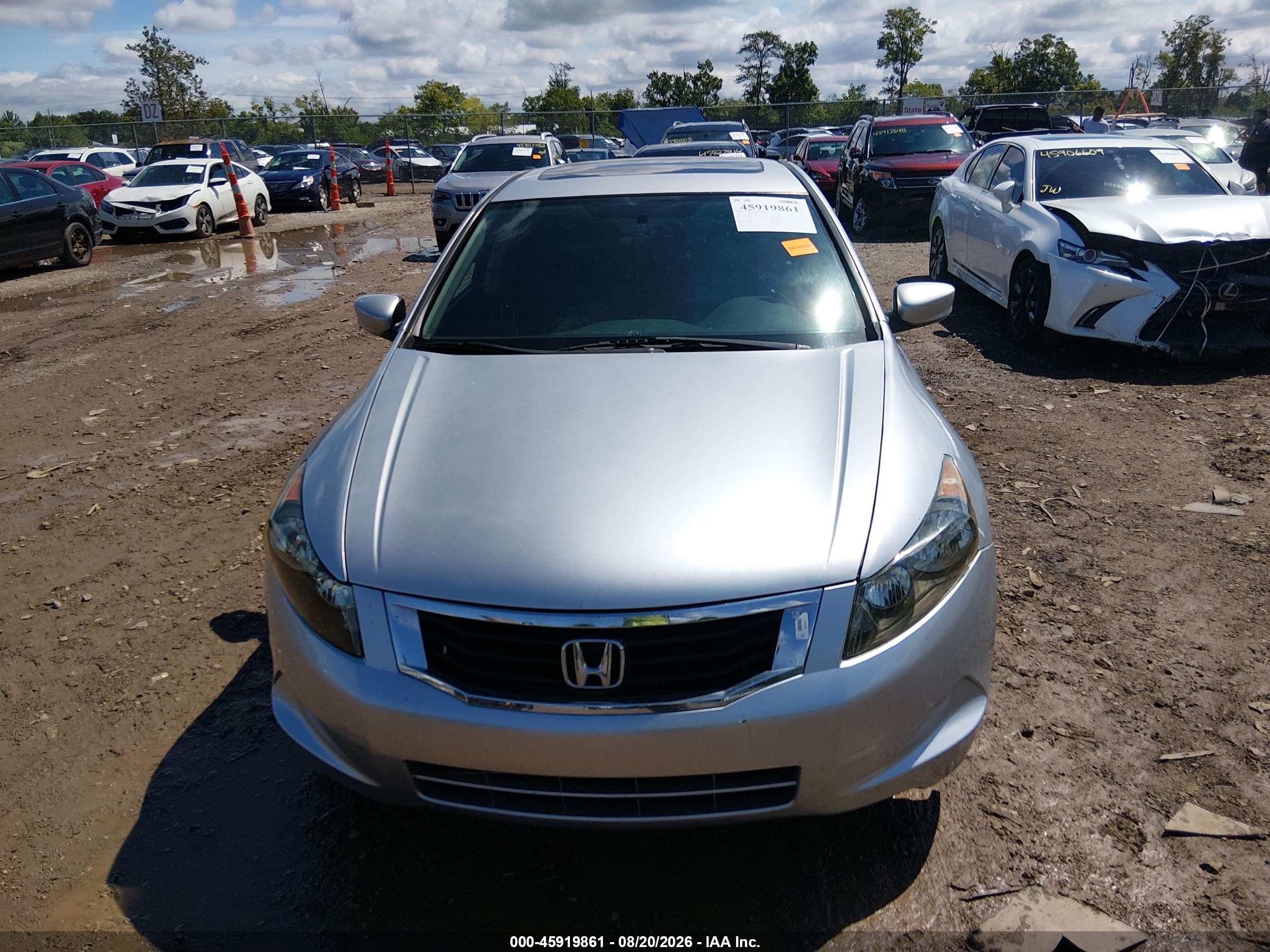 2008 Honda Accord 2.4 Ex-l Silver vin: 1HGCP268X8A061431