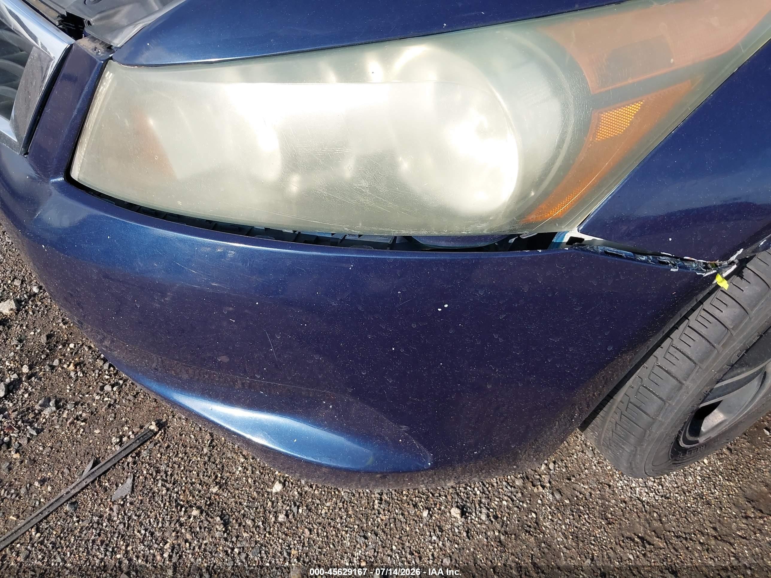 2008 Honda Accord 2.4 Ex-l Blue vin: 1HGCP268X8A075023