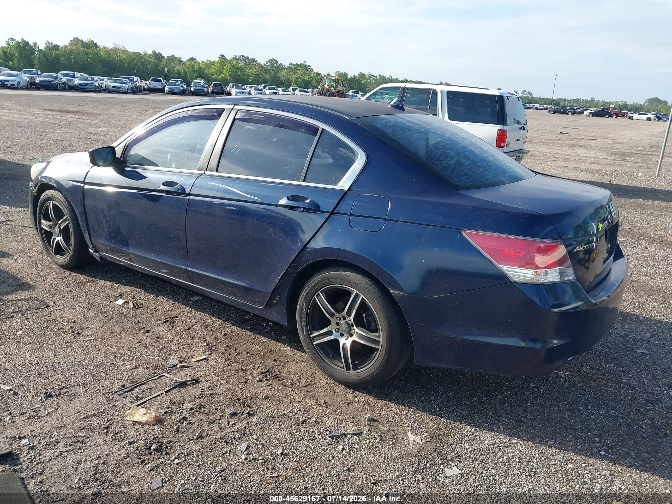 2008 Honda Accord 2.4 Ex-l Blue vin: 1HGCP268X8A075023