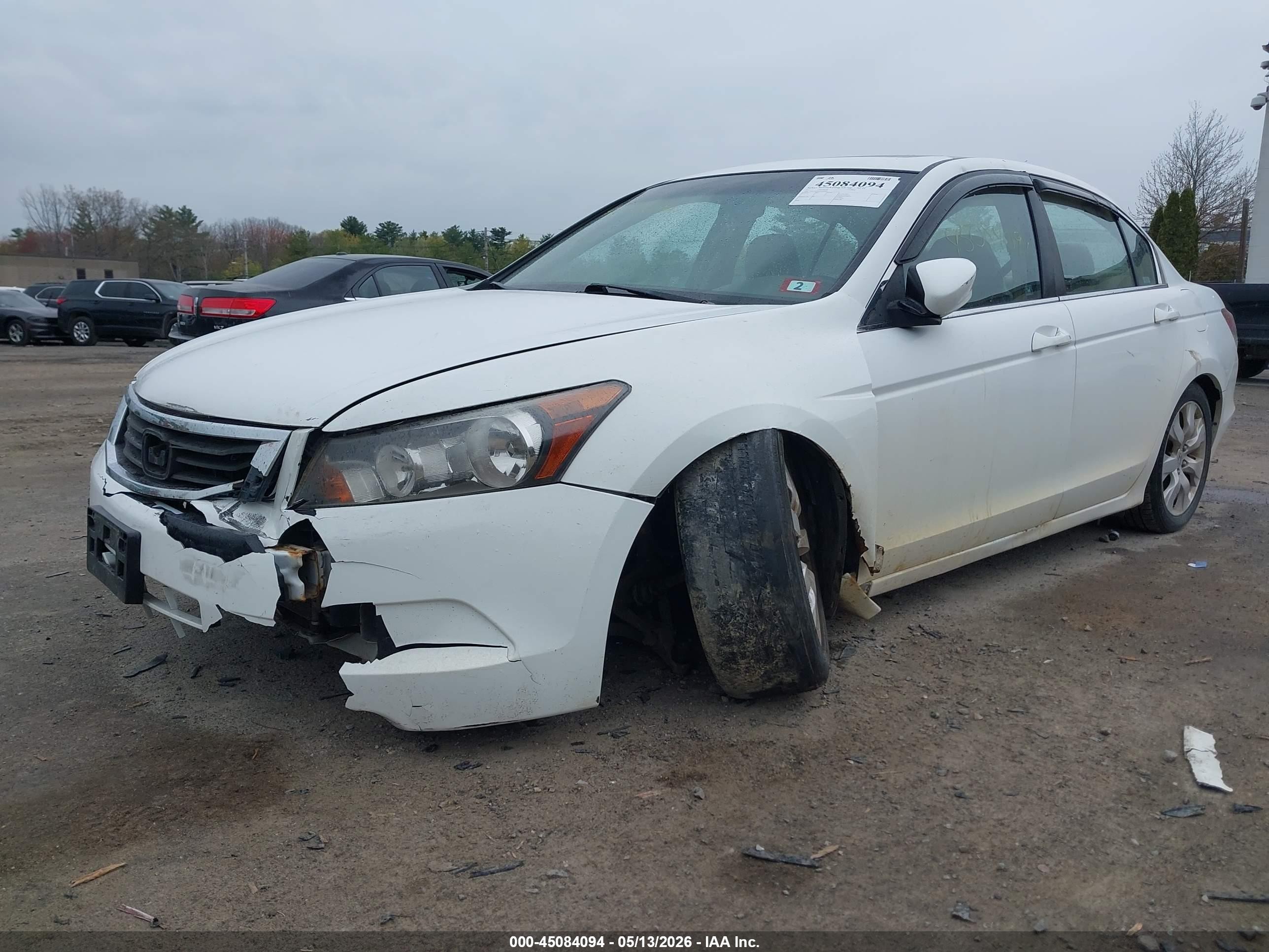 2008 Honda Accord 2.4 Ex-l White vin: 1HGCP268X8A089889