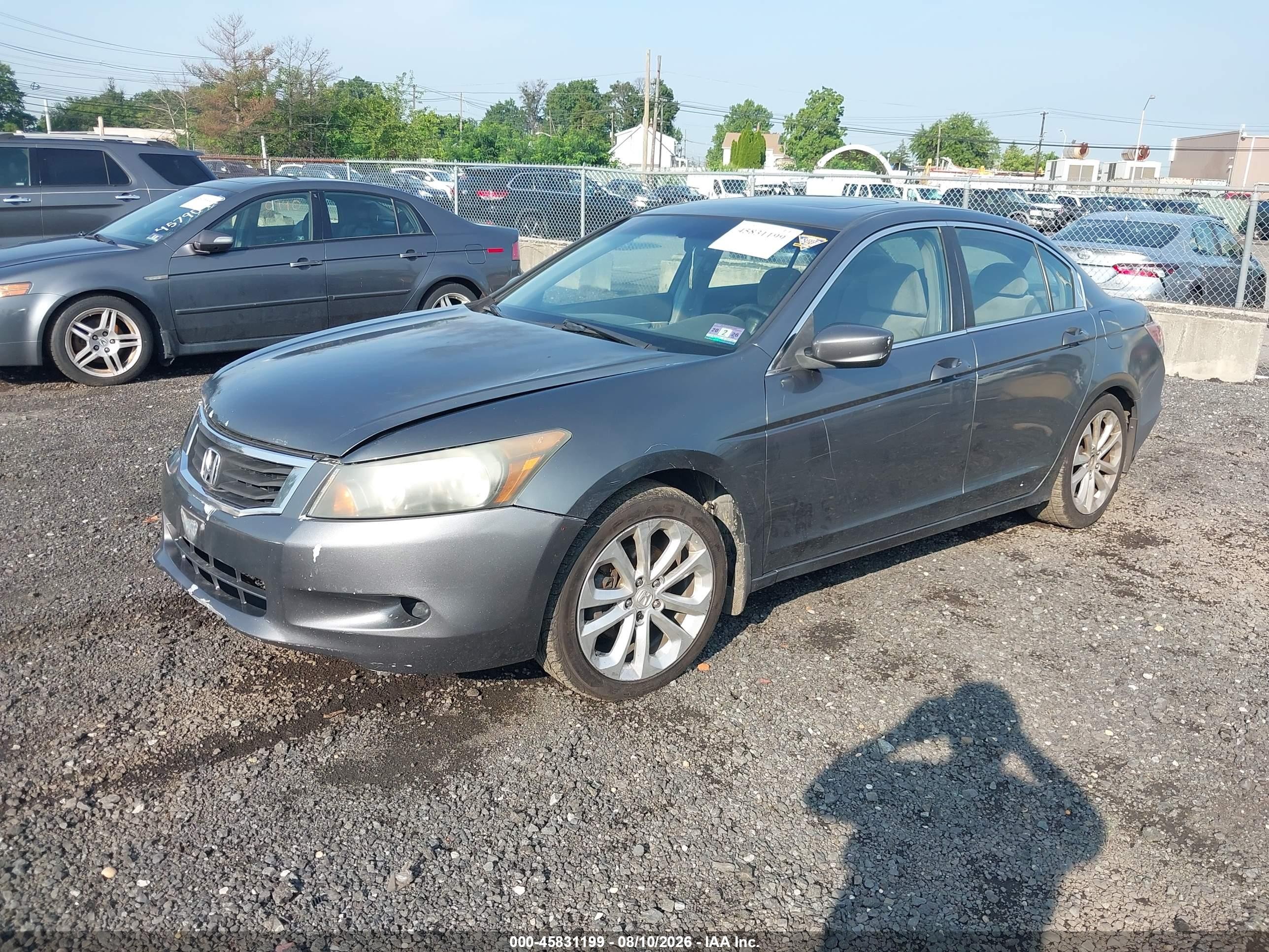 2008 Honda Accord 2.4 Ex-l Gray vin: 1HGCP268X8A096647